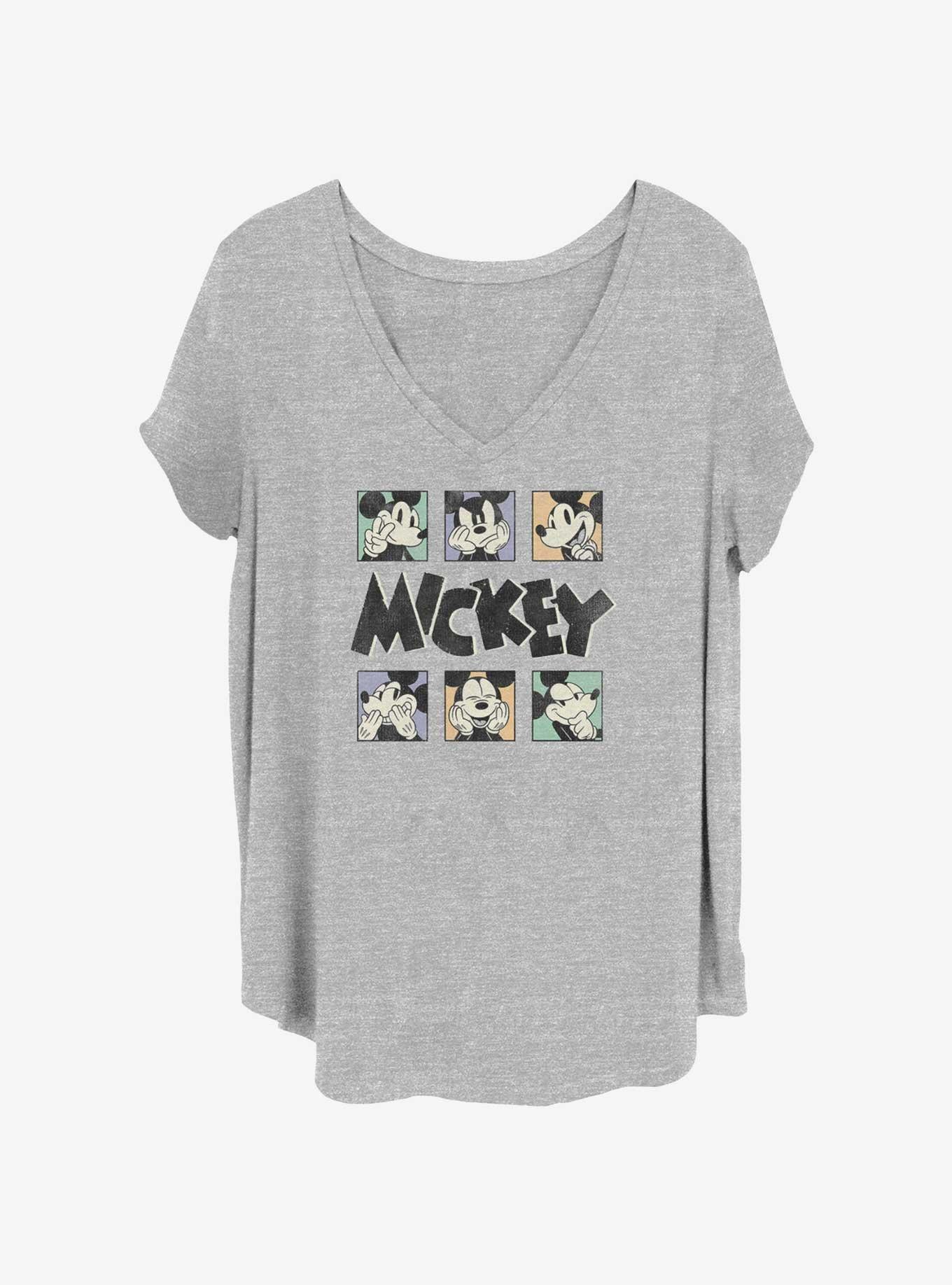 Disney Mickey Mouse Mickey Boxes Womens T-Shirt Plus Size, HEATHER GR, hi-res