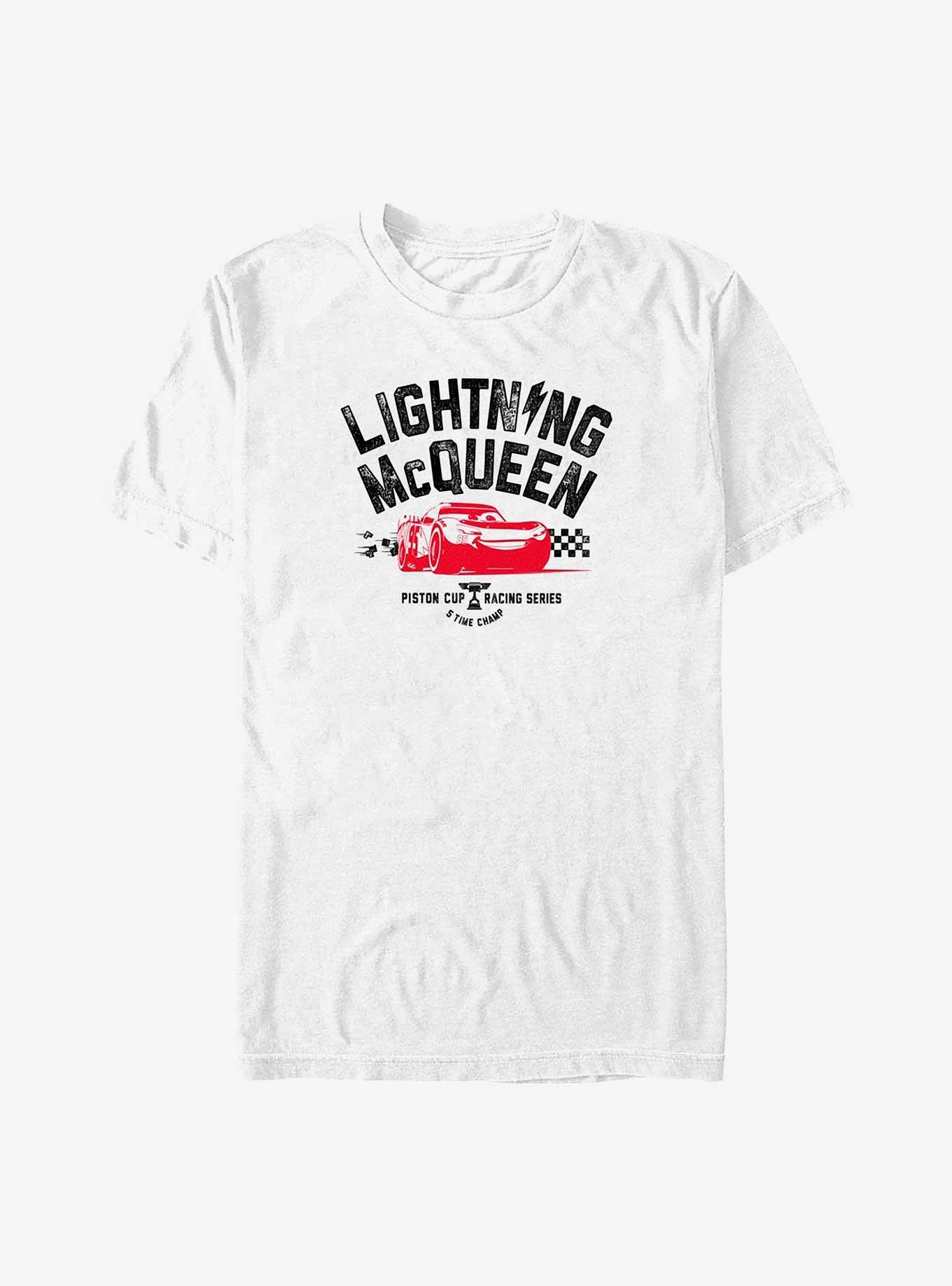 Disney Pixar Cars Lightning McQueen Piston Champ Big & Tall T-Shirt