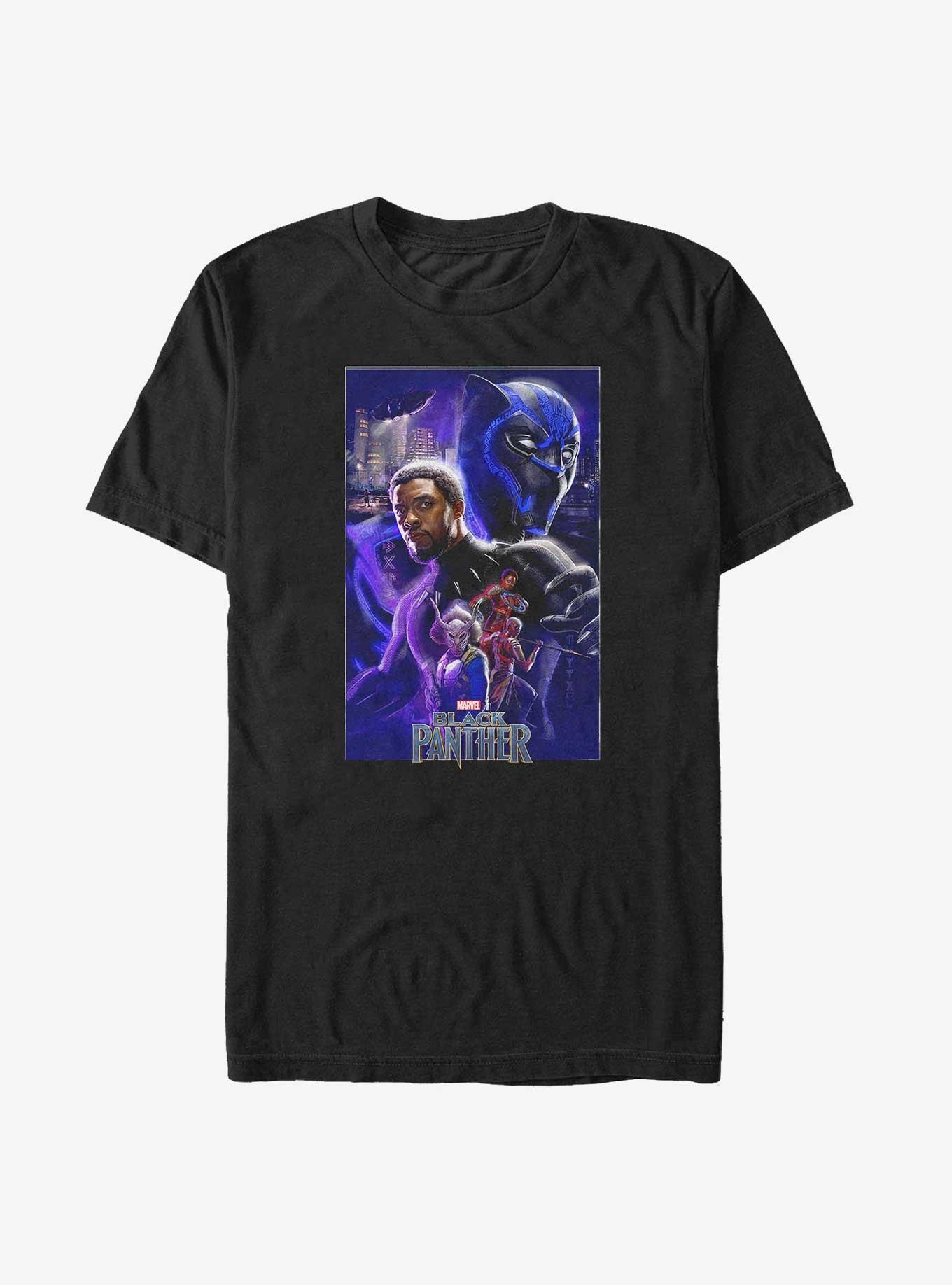 Marvel Black Panther King T'Challa Poster Big & Tall T-Shirt, , hi-res