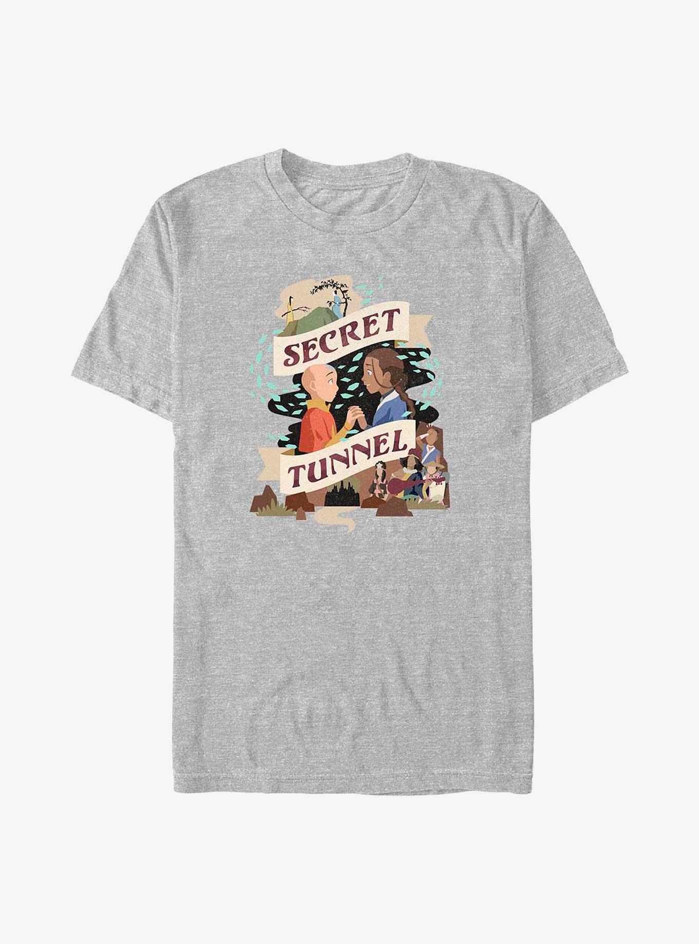 Avatar: The Last Airbender Secret Tunnel Aang & Katara Big & Tall T-Shirt, ATH HTR, hi-res