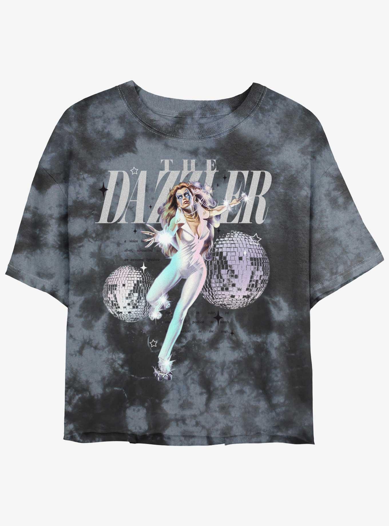 Marvel Dazzler Keeping Disco Alive Girls Tie-Dye Crop T-Shirt, , hi-res