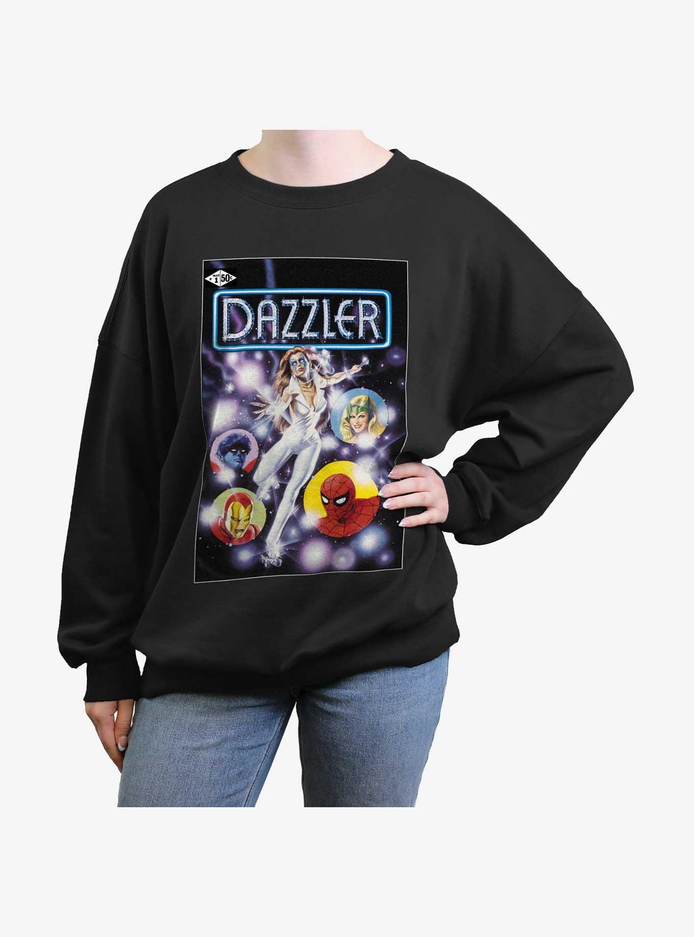 Marvel Dazzler Classic Comic Cover Group Girls Oversized Sweatshirt, , hi-res