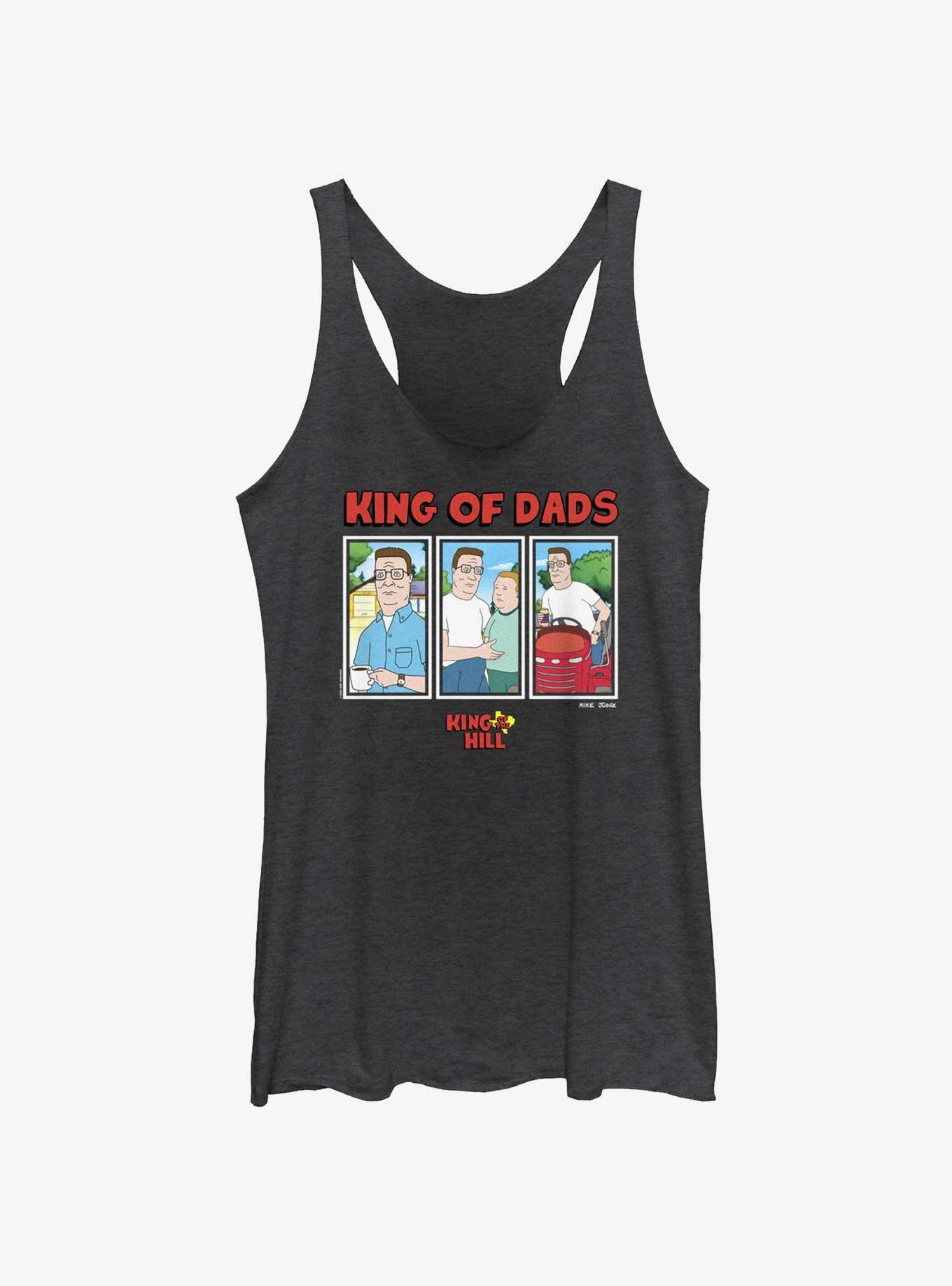 King of the Hill Hank King Of Dads Girls Tank, BLK HTR, hi-res