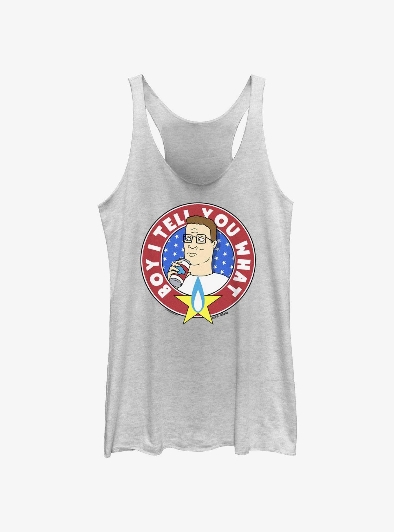 King of the Hill Hank Boy Tell You What Girls Tank, WHITE HTR, hi-res