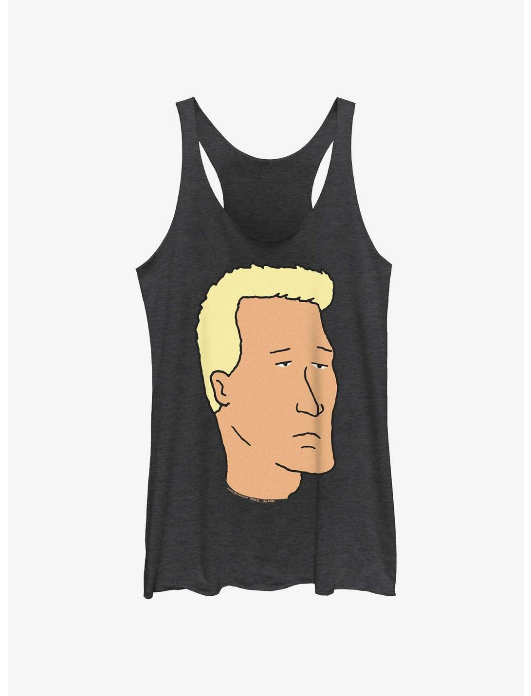 King of the Hill Boomhauer Face Girls Tank, BLK HTR, hi-res