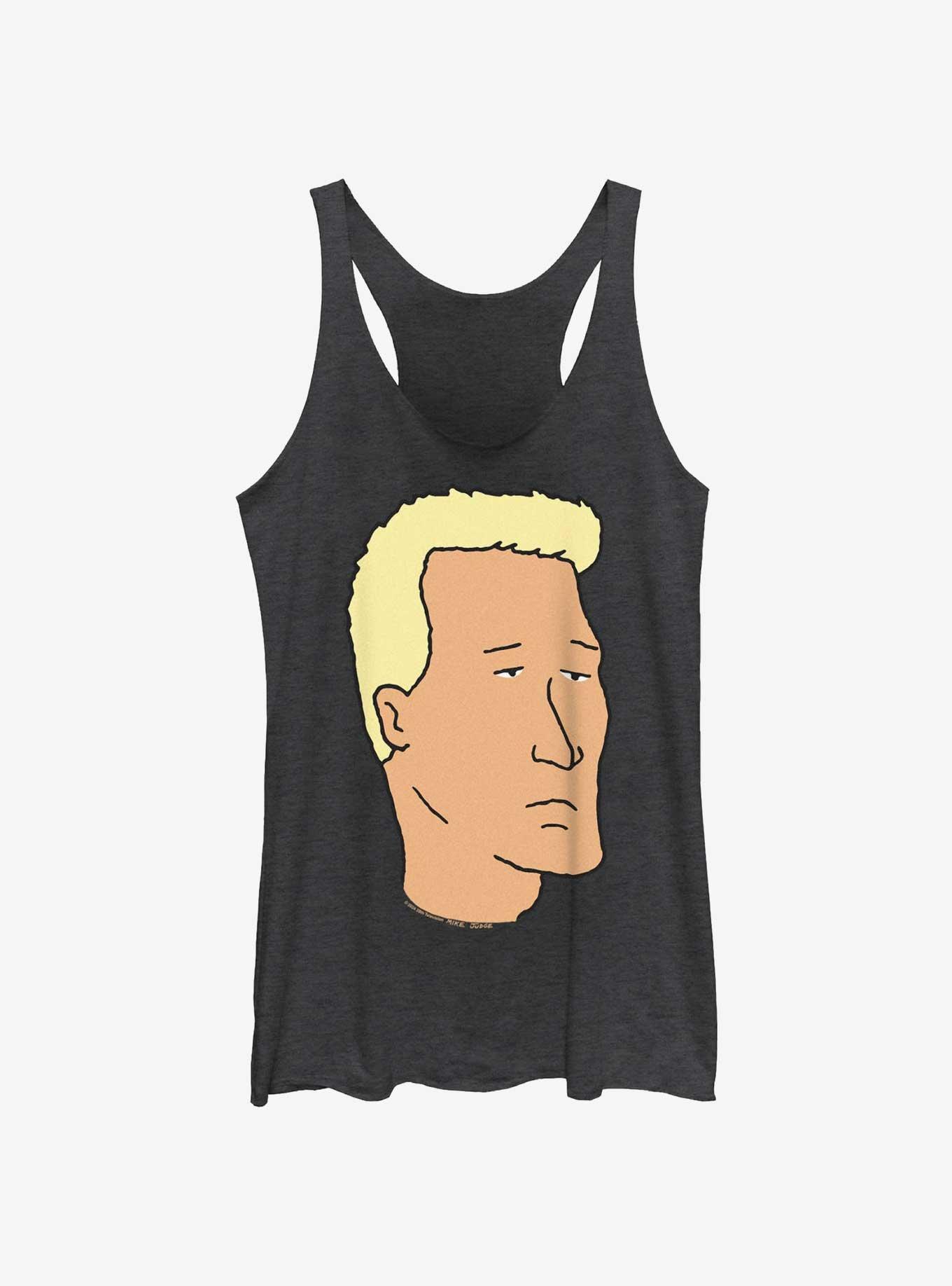 King of the Hill Boomhauer Face Girls Tank, BLK HTR, hi-res