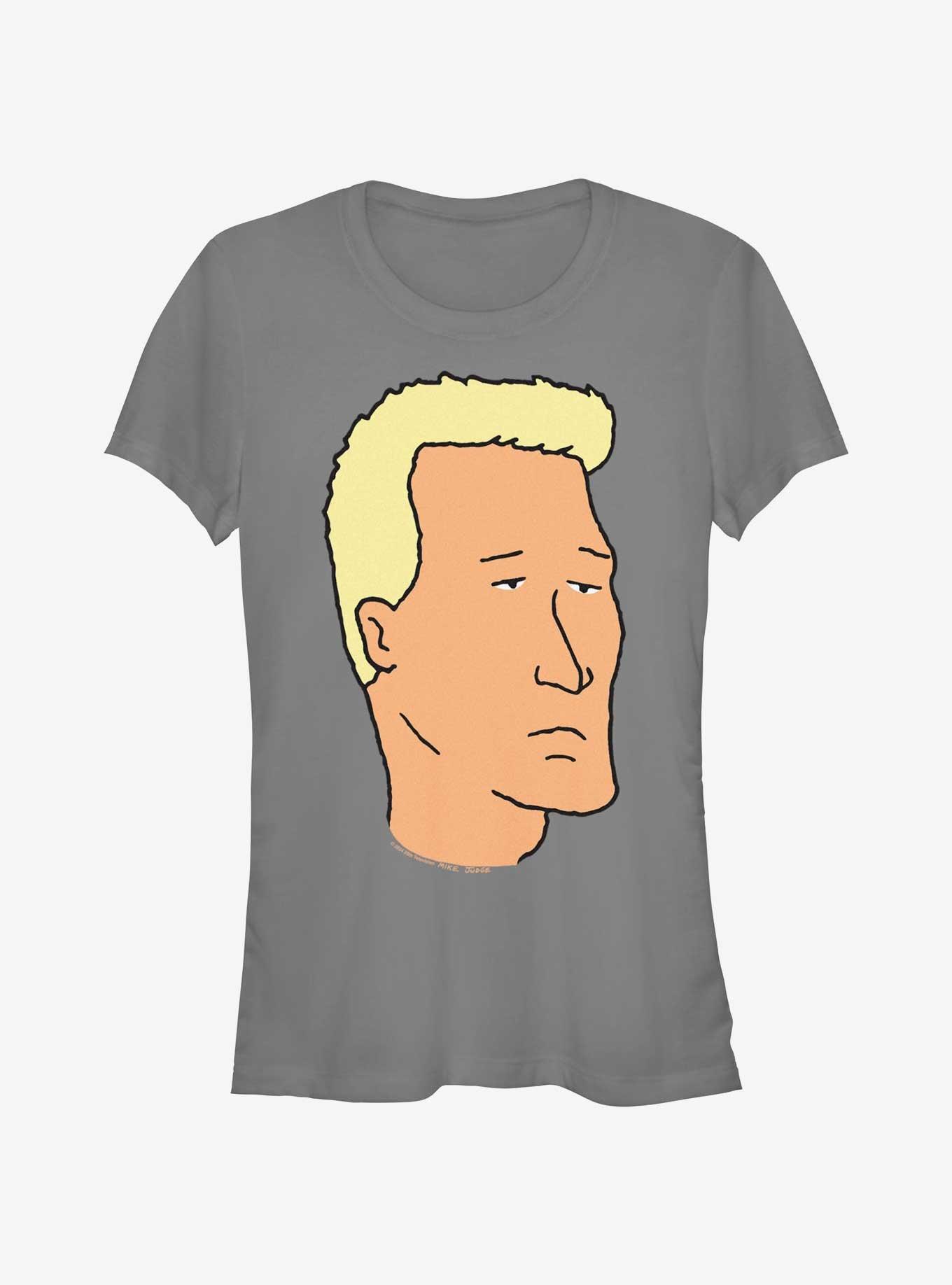 King of the Hill Boomhauer Face Girls T-Shirt, CHARCOAL, hi-res