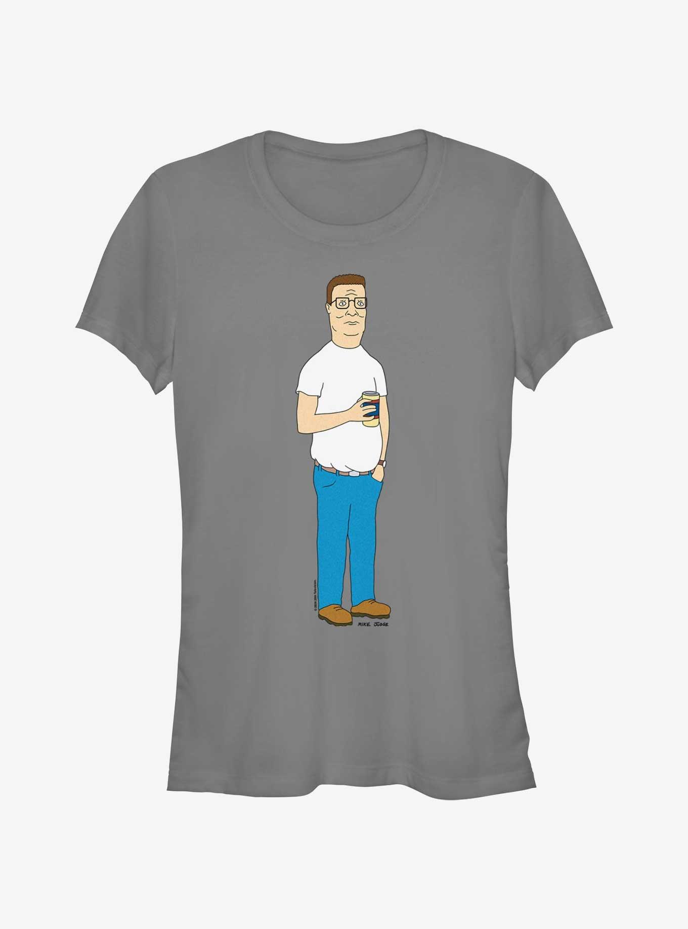 King of the Hill Hank Girls T-Shirt, CHARCOAL, hi-res