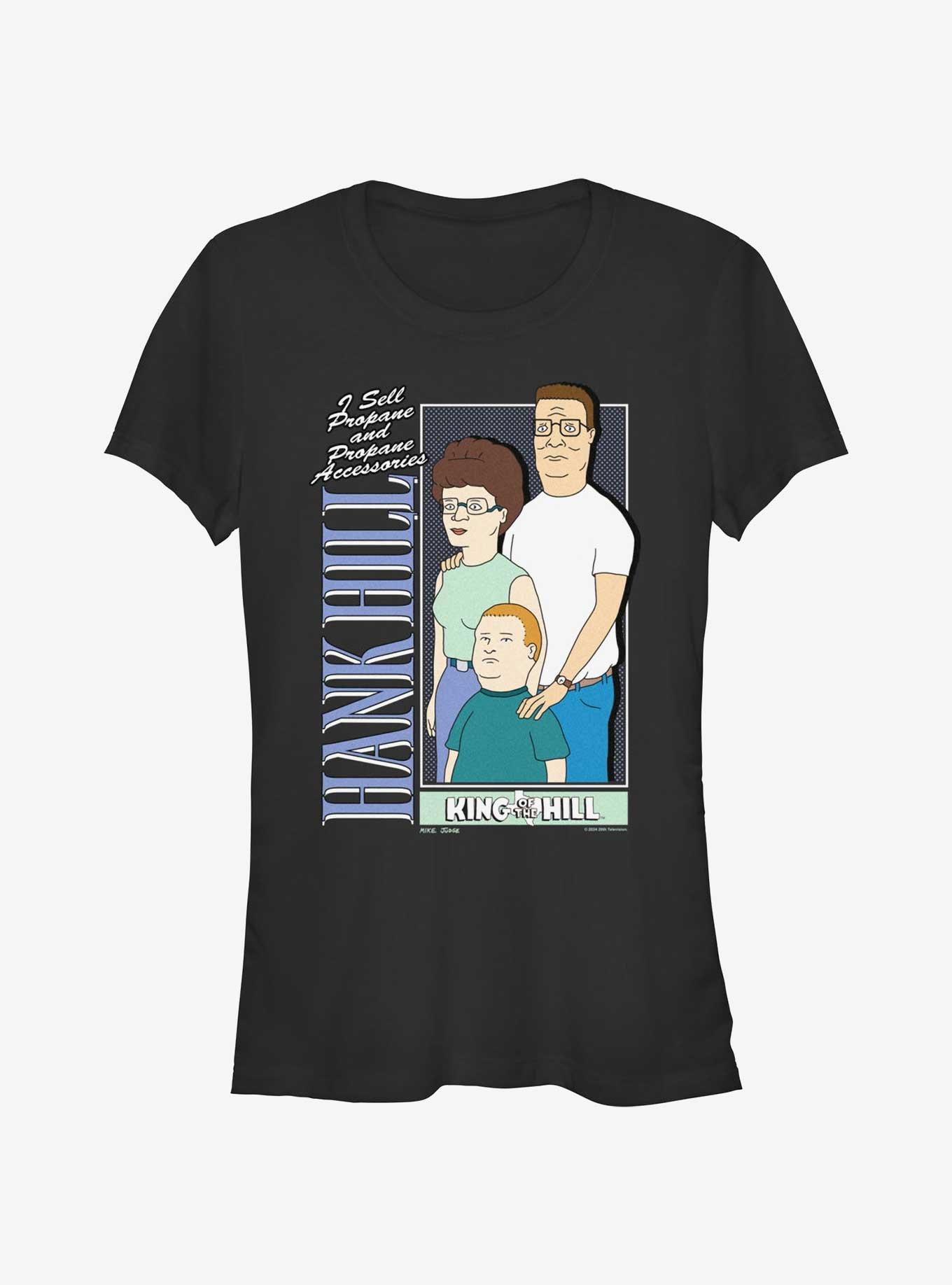 King of the Hill Family Group Girls T-Shirt, BLACK, hi-res