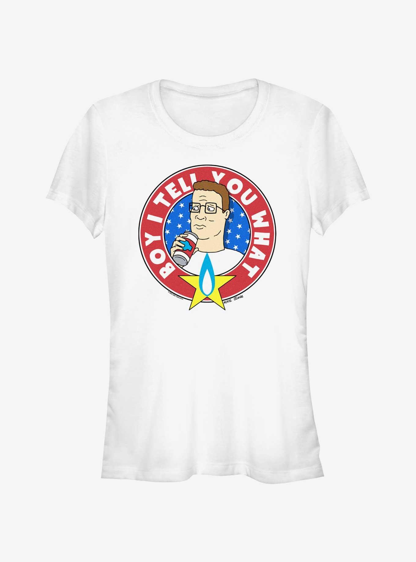 King of the Hill Hank Boy Tell You What Girls T-Shirt, WHITE, hi-res