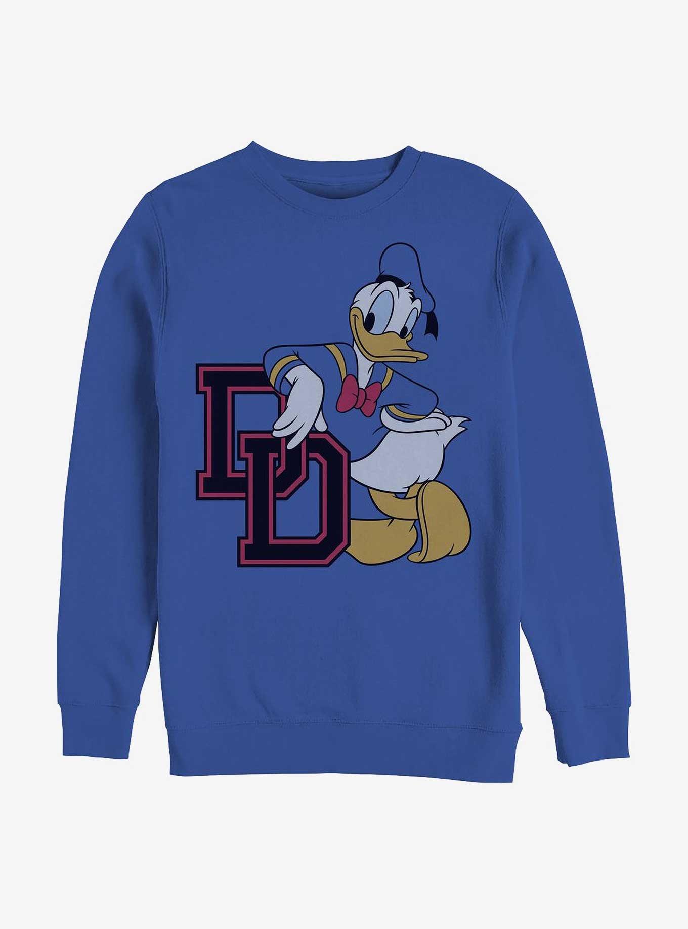 Disney Donald Duck Donald College Sweatshirt, ROYAL, hi-res