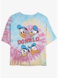 Disney Donald Duck Four Donalds Girls Tie-Dye Crop T-Shirt, BLUPNKLY, hi-res