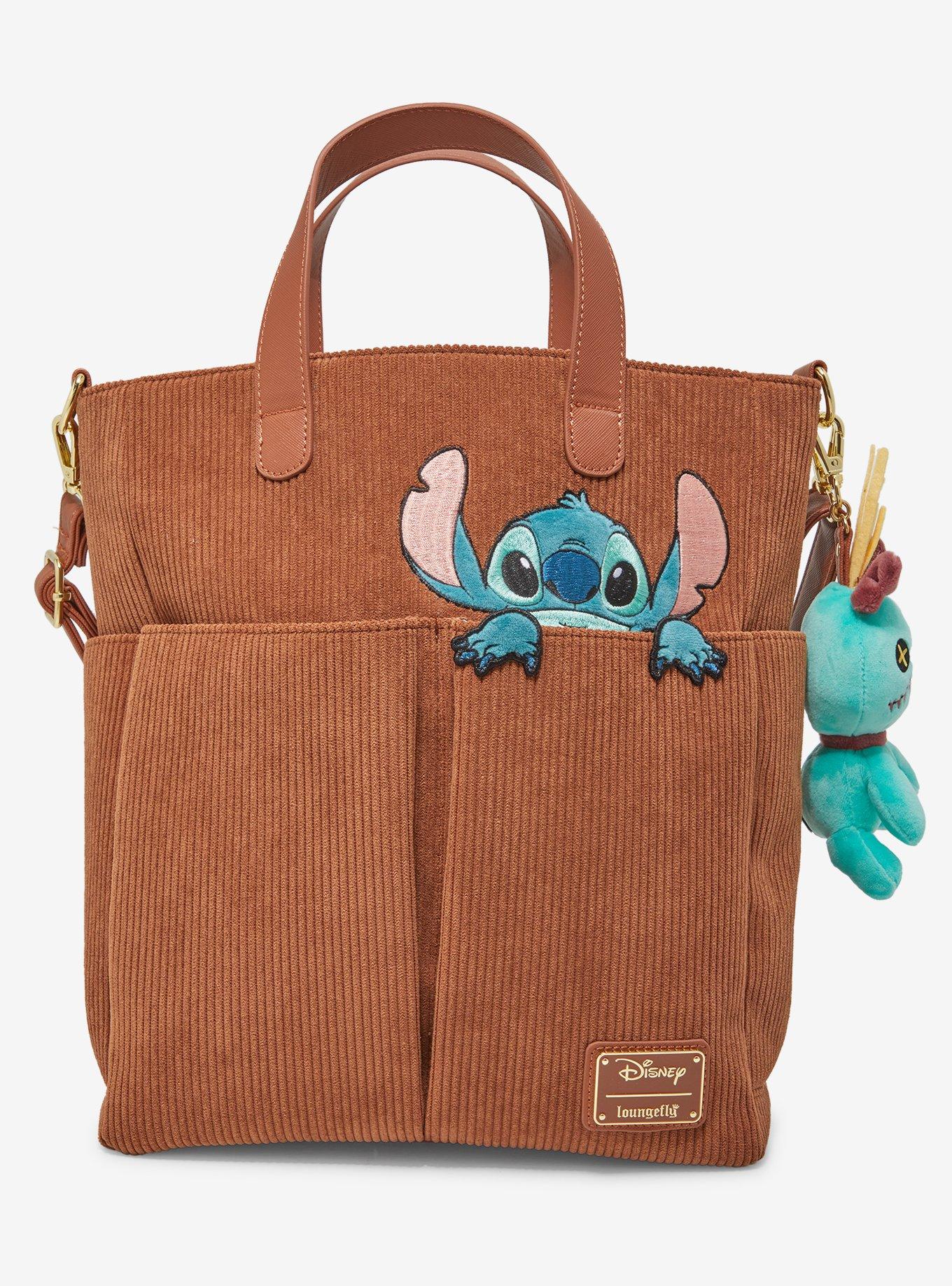 Loungefly Disney Lilo & Stitch Corduroy Stitch & Scrump Tote Bag - BoxLunch Exclusive, , hi-res