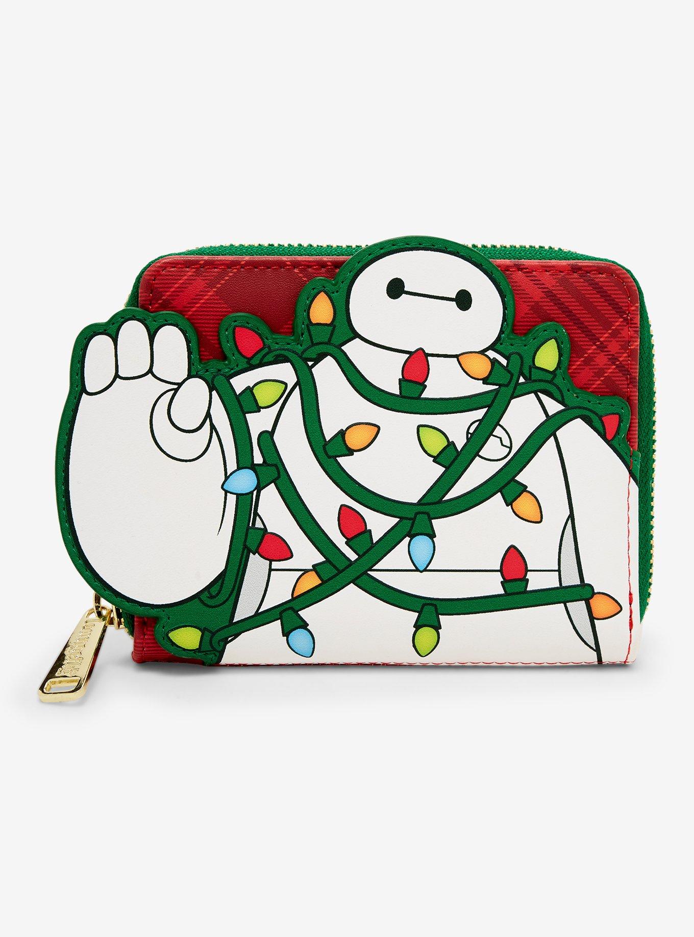 Loungefly Disney Big Hero 6 Baymax Holiday Plaid Zip Wallet — BoxLunch Exclusive