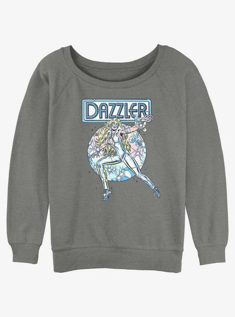Marvel Dazzler Sparkle Girls Slouchy Sweatshirt - GREY | Hot Topic