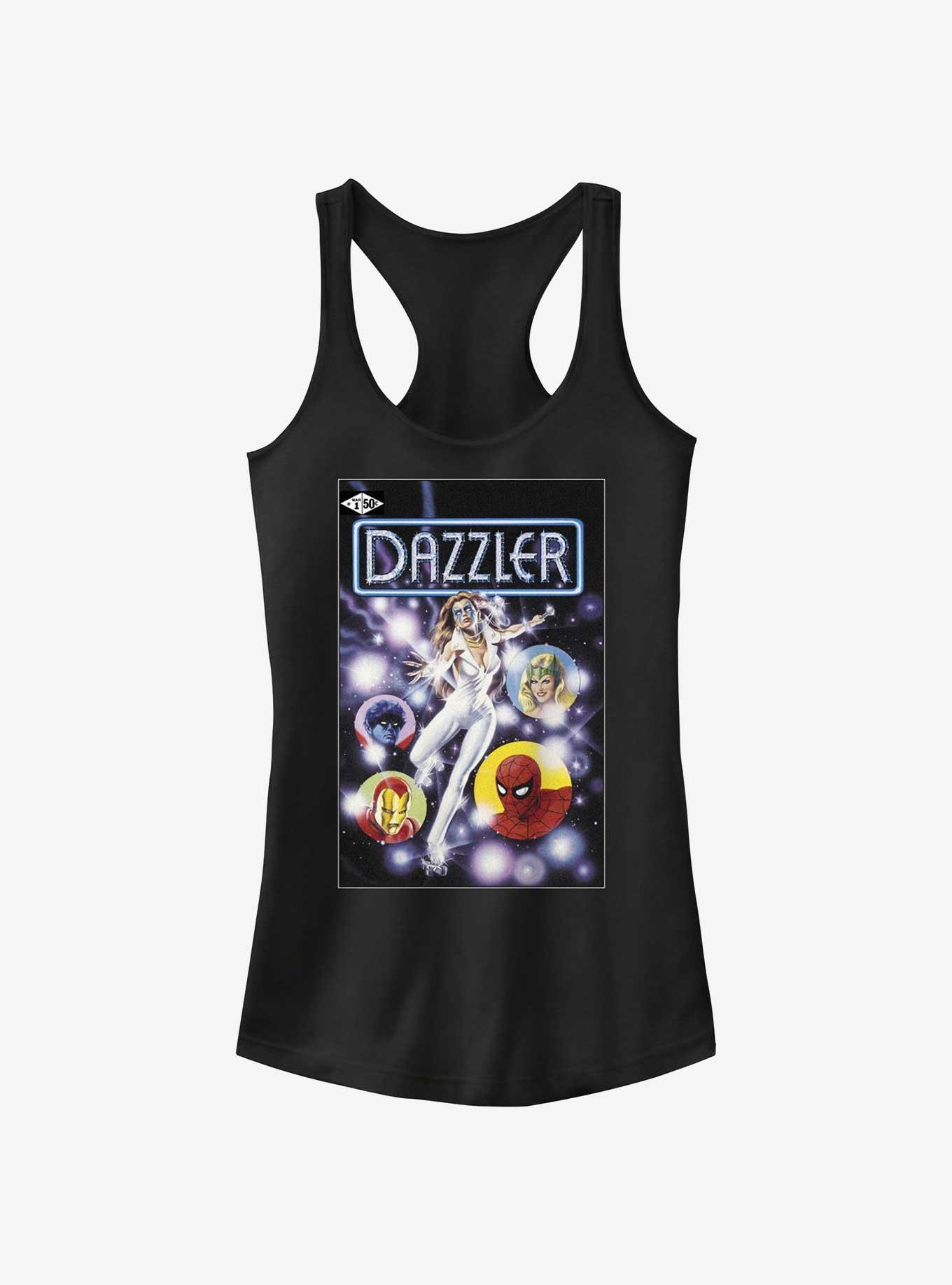 Marvel Dazzler Classic Comic Cover Group Tank, BLACK, hi-res