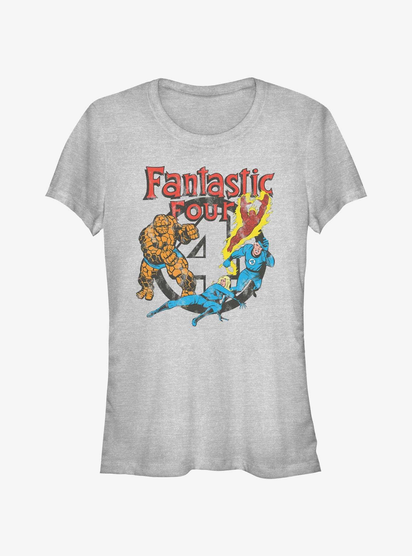 Marvel Fantastic Four Four Squad Vintage Style Girls T-Shirt, , hi-res