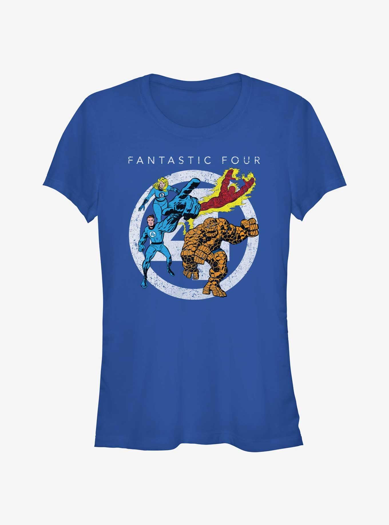 Marvel Fantastic Four Team Four Front Girls T-Shirt, ROYAL, hi-res