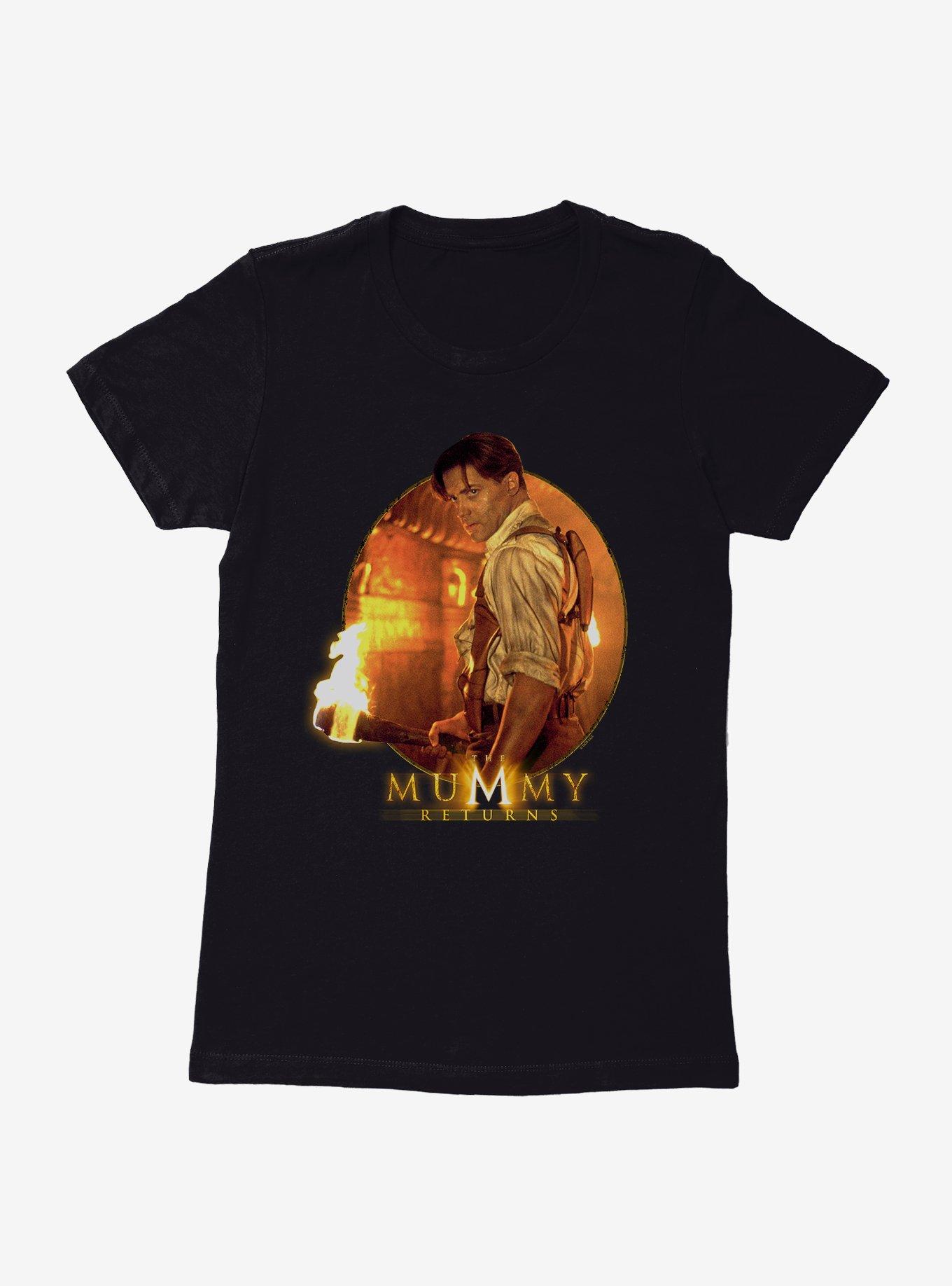 The Mummy Returns Rick O'Connell Torch Womens T-Shirt, BLACK, hi-res