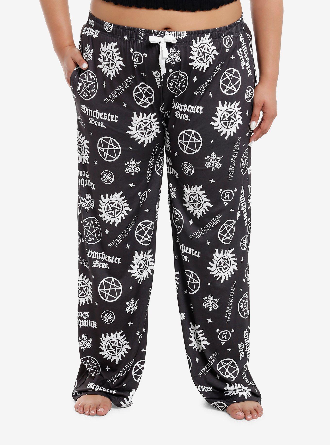 Supernatural Icons Pajama Pants Plus Size, , hi-res