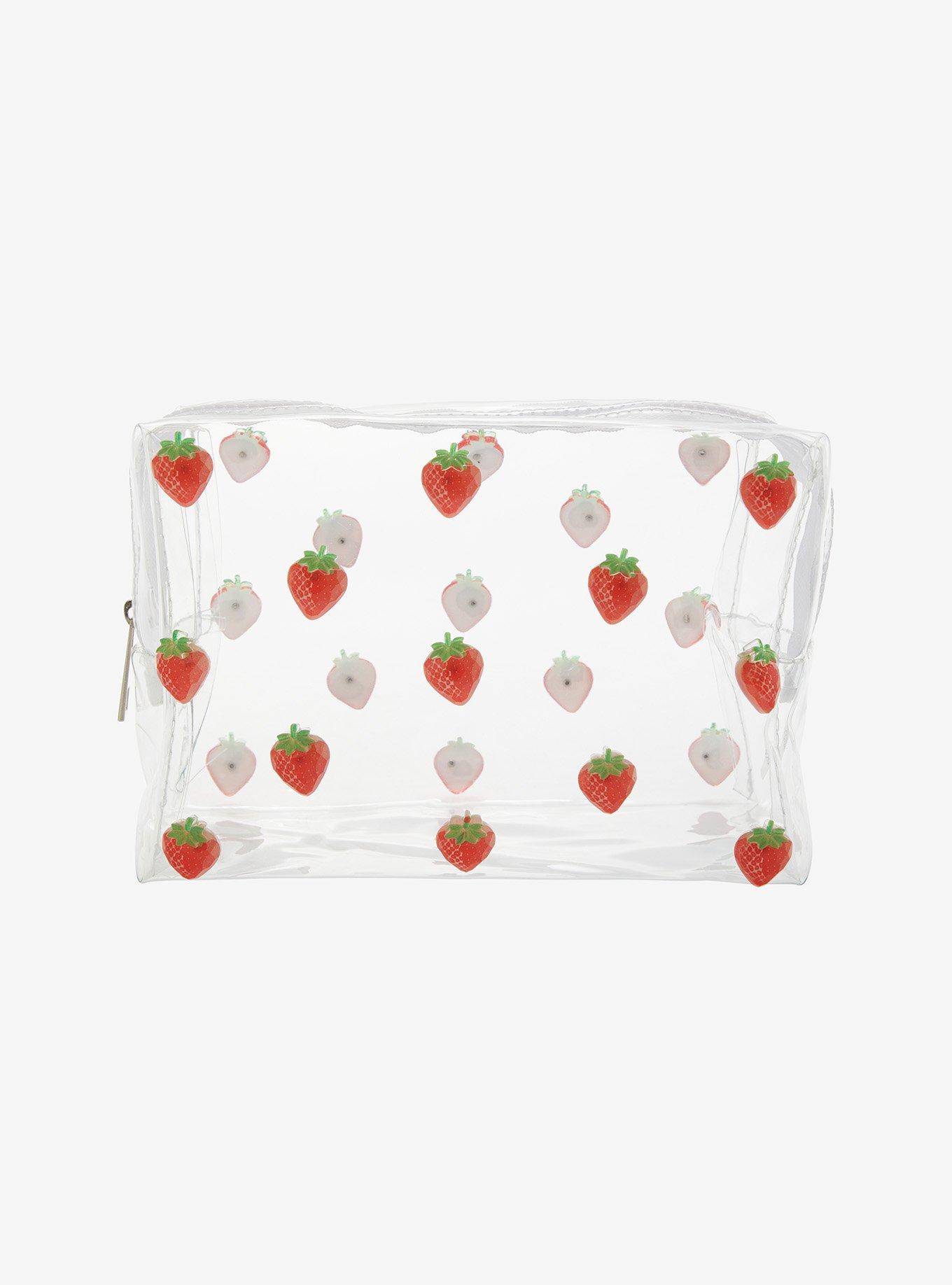 Strawberry Charms Clear Makeup Bag, , hi-res