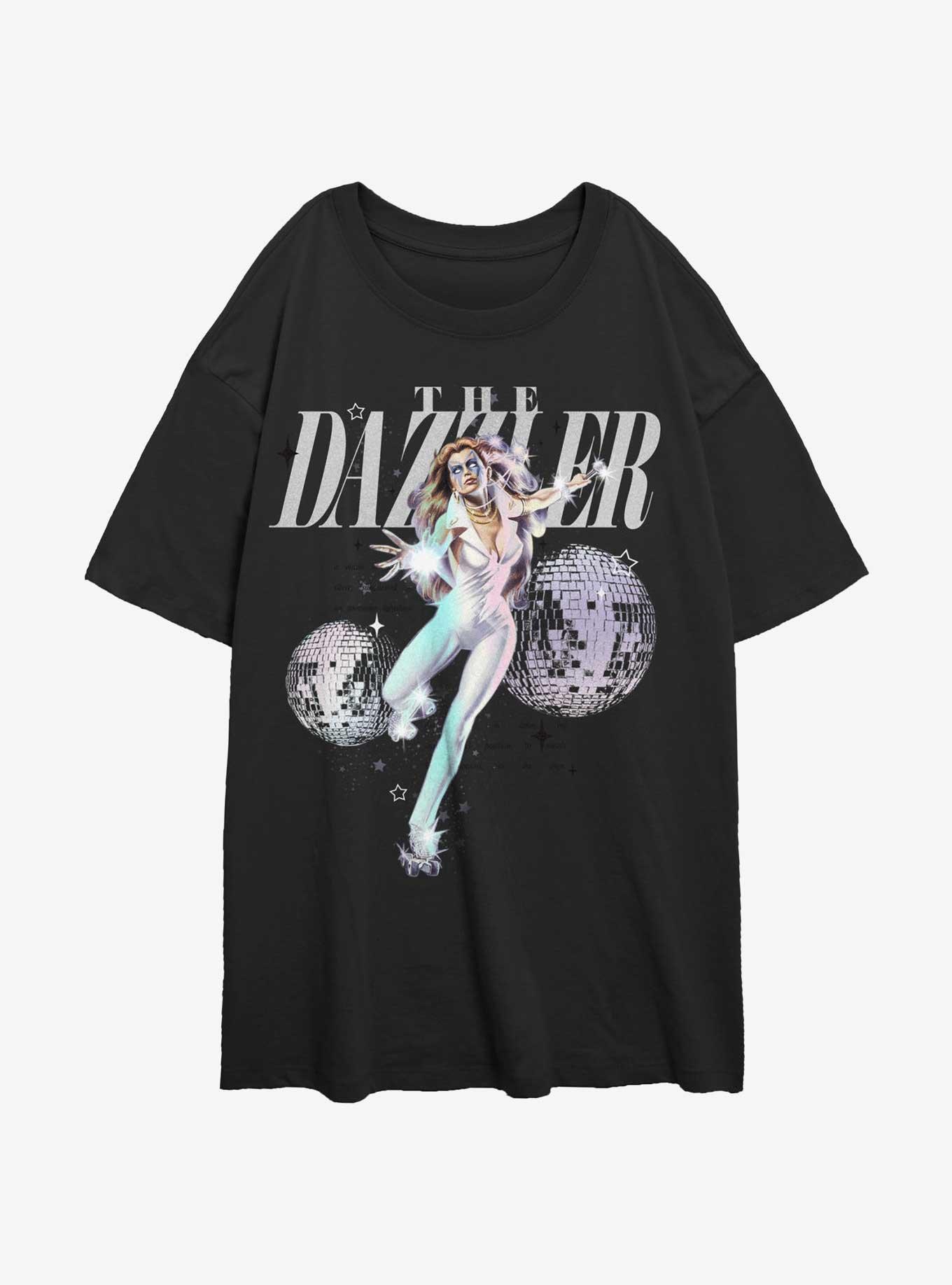 Marvel Dazzler Daze Womens Oversized T-Shirt, BLACK, hi-res