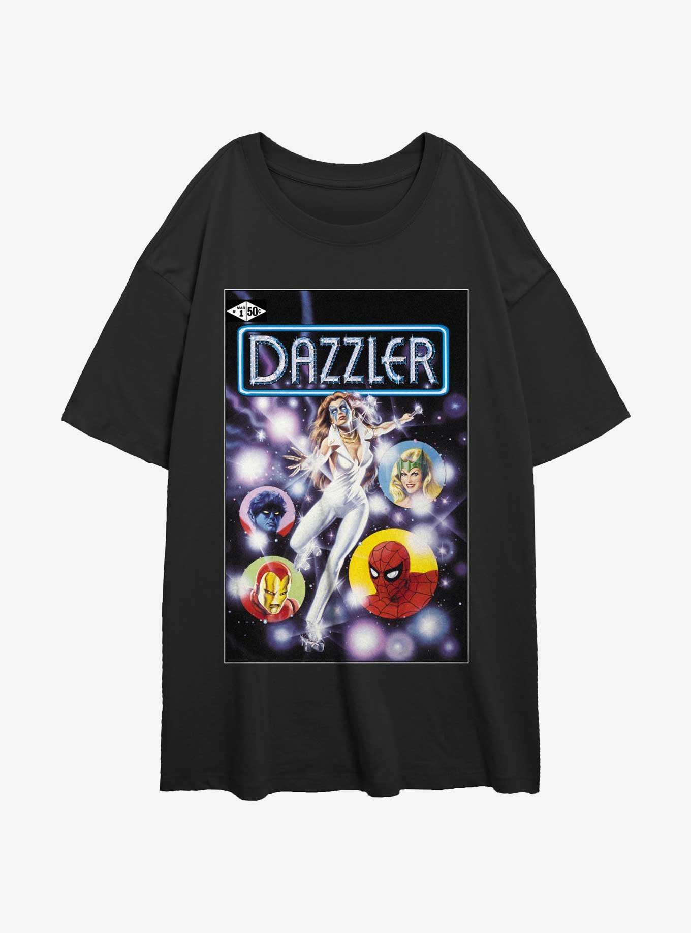 Marvel Dazzler Light Power Womens Oversized T-Shirt, BLACK, hi-res