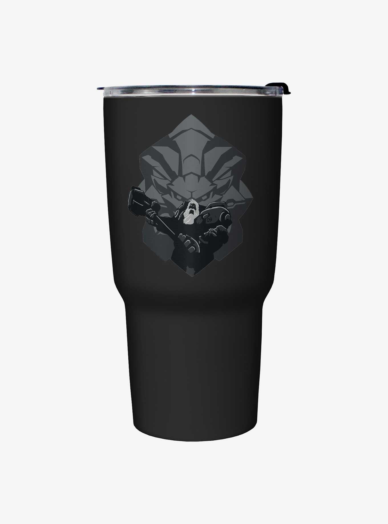 Overwatch Reinhardt Hammer Badge Travel Mug, , hi-res