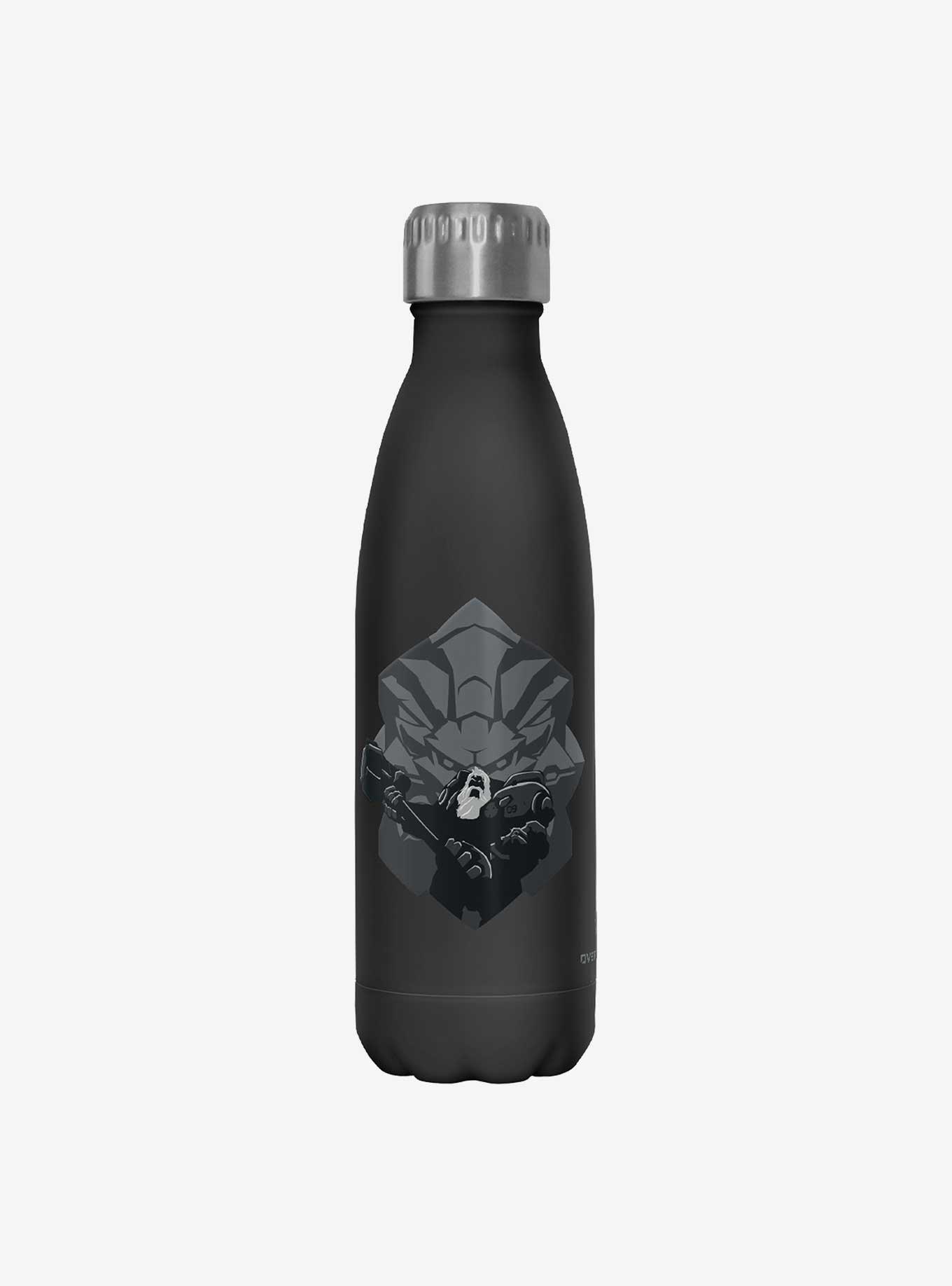 Overwatch Reinhardt Hammer Badge Stainless Steel Water Bottle, , hi-res