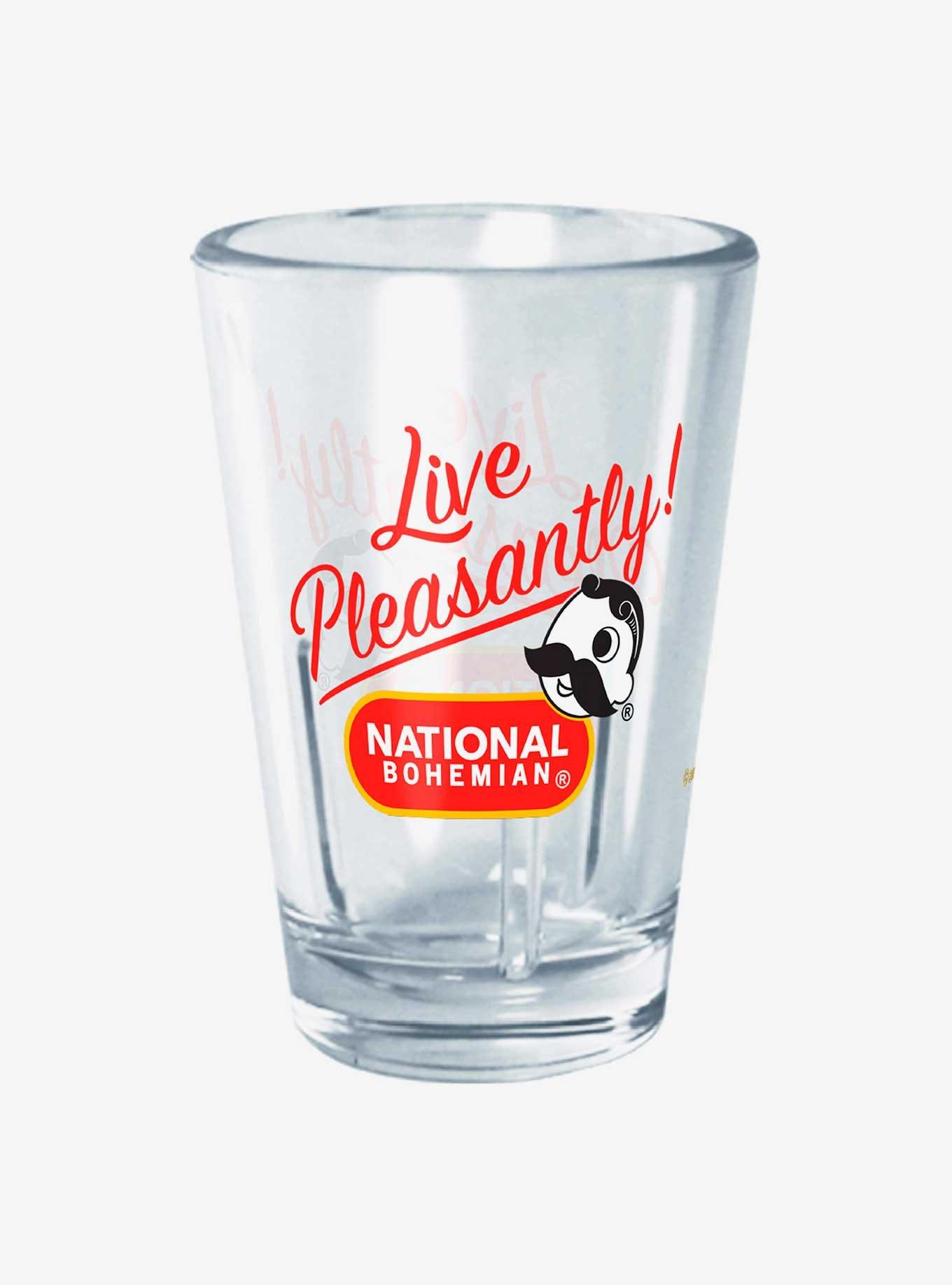 Pabst Blue Ribbon National Bohemian Live Pleasantly Mini Glass, , hi-res