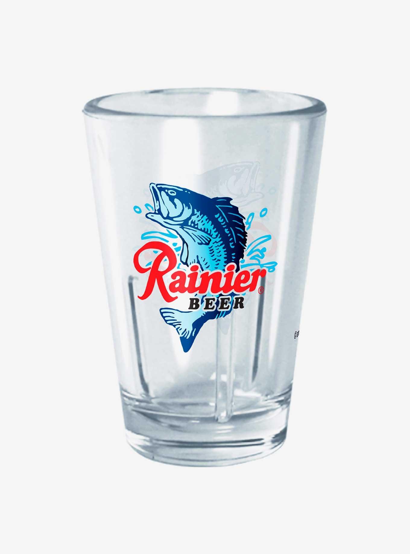 Pabst Blue Ribbon Rainier Fishing Logo Mini Glass, , hi-res