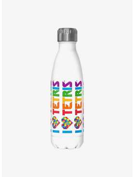 Tetris I Love Tetris Stainless Steel Water Bottle, , hi-res