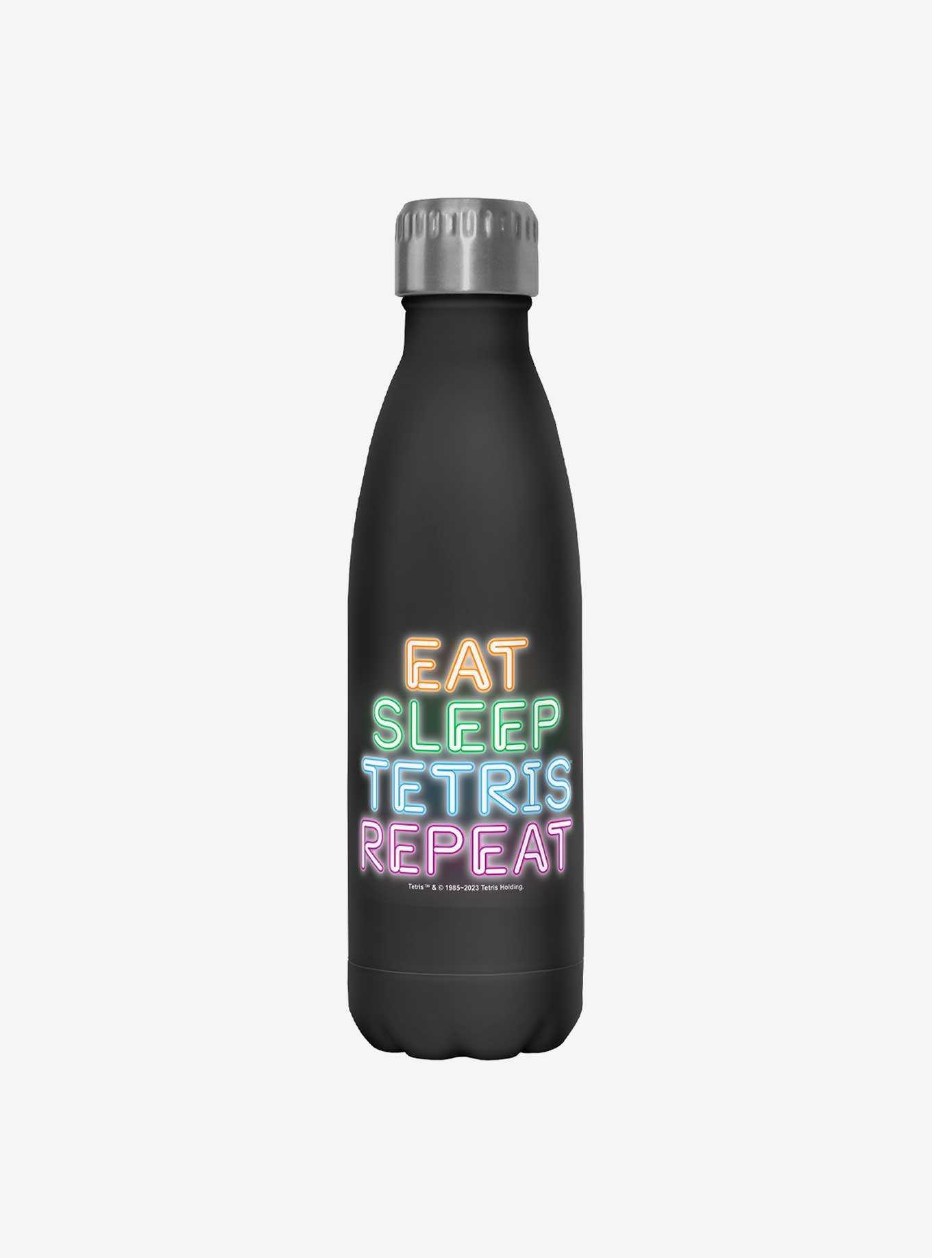 Tetris Eat Sleep Tetris Stainless Steel Water Bottle, , hi-res