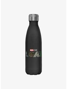 Marvel Loki Logo Stainless Steel Water Bottle, , hi-res