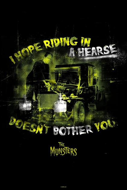 The Munsters Riding In A Hearse Poster - WHITE | BoxLunch