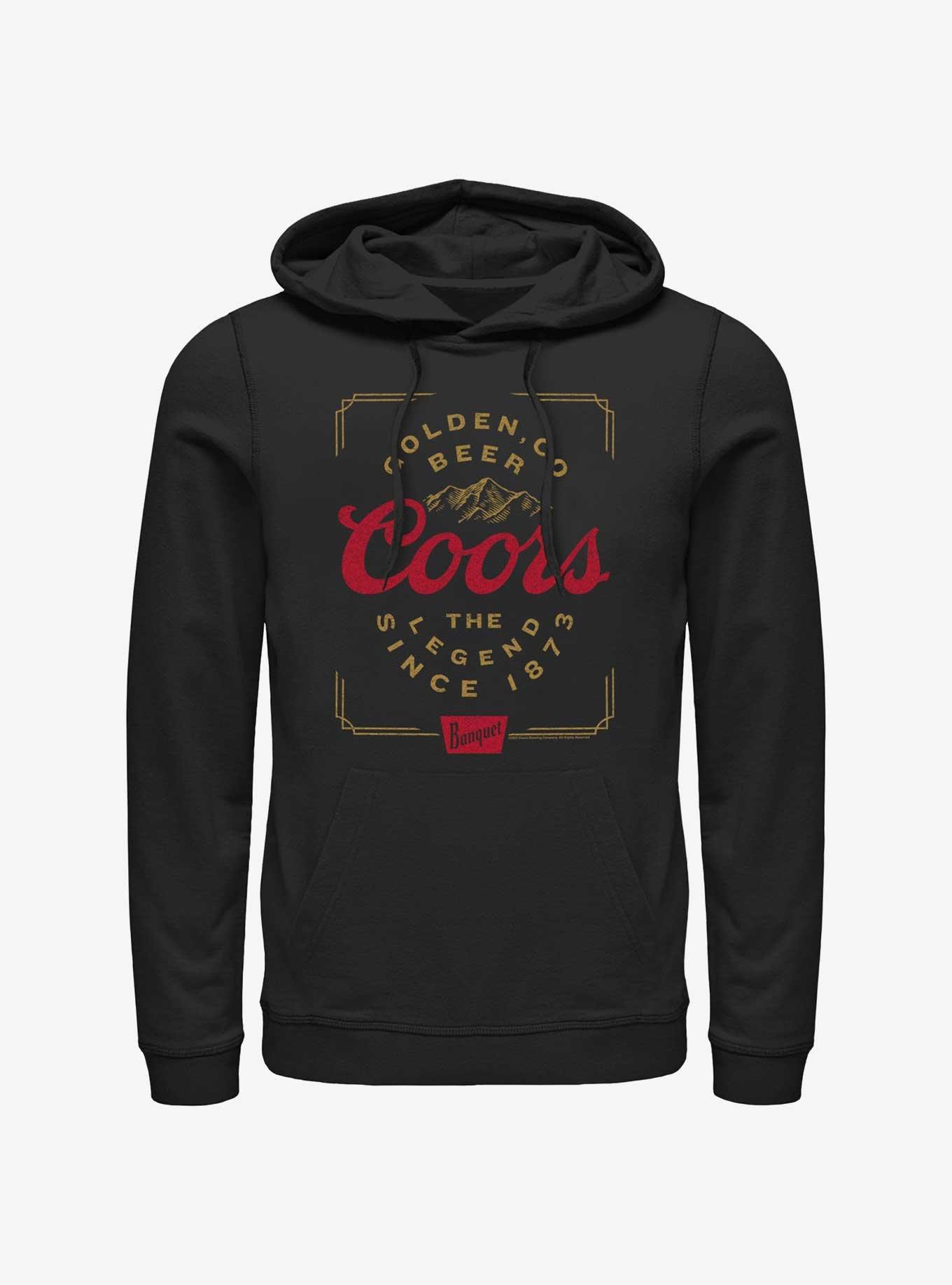 Coors Brewing Company Vintage Beer Hoodie, BLACK, hi-res