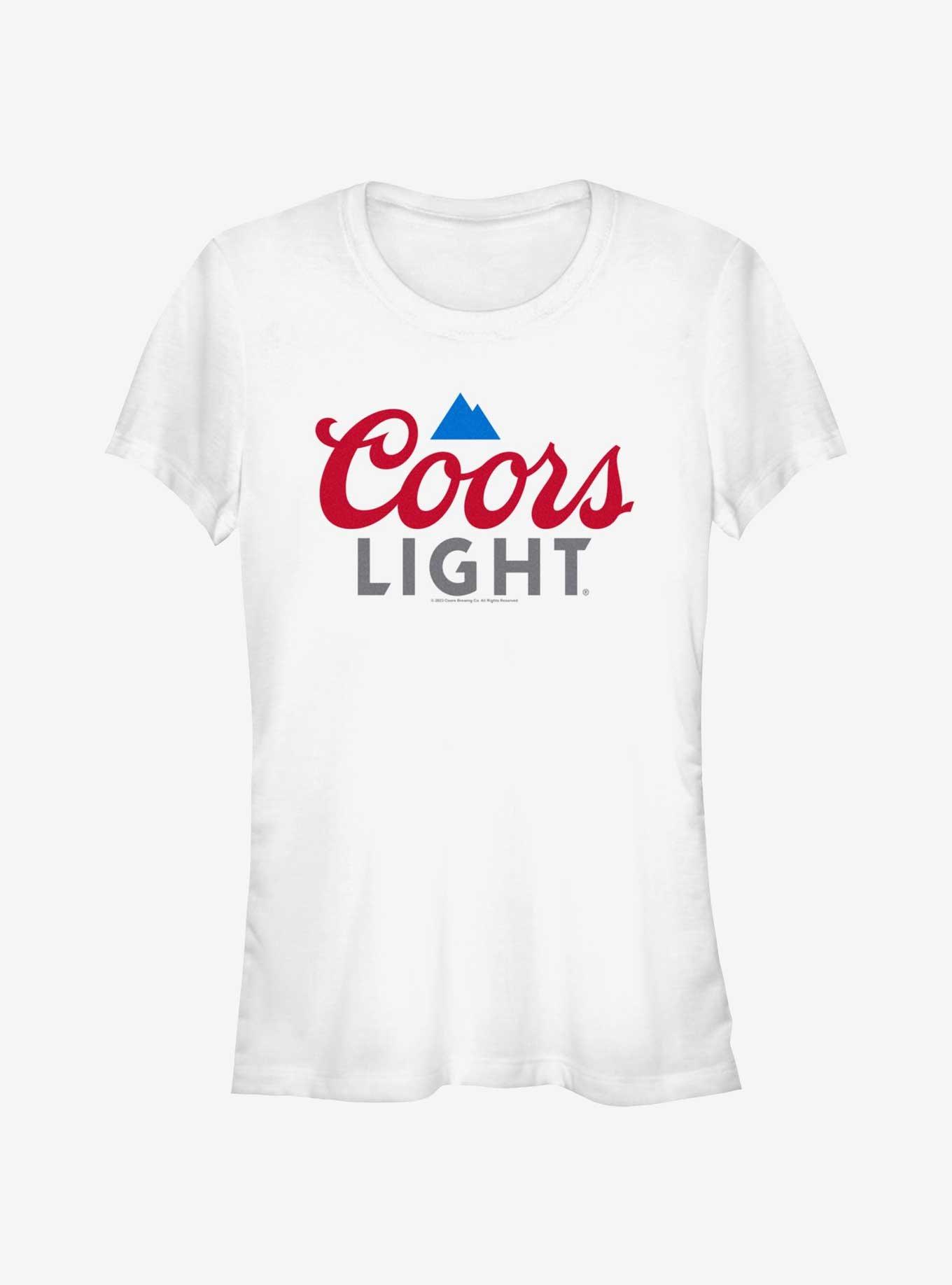 Coors Brewing Company Coors Light Logo Girls T-Shirt, WHITE, hi-res