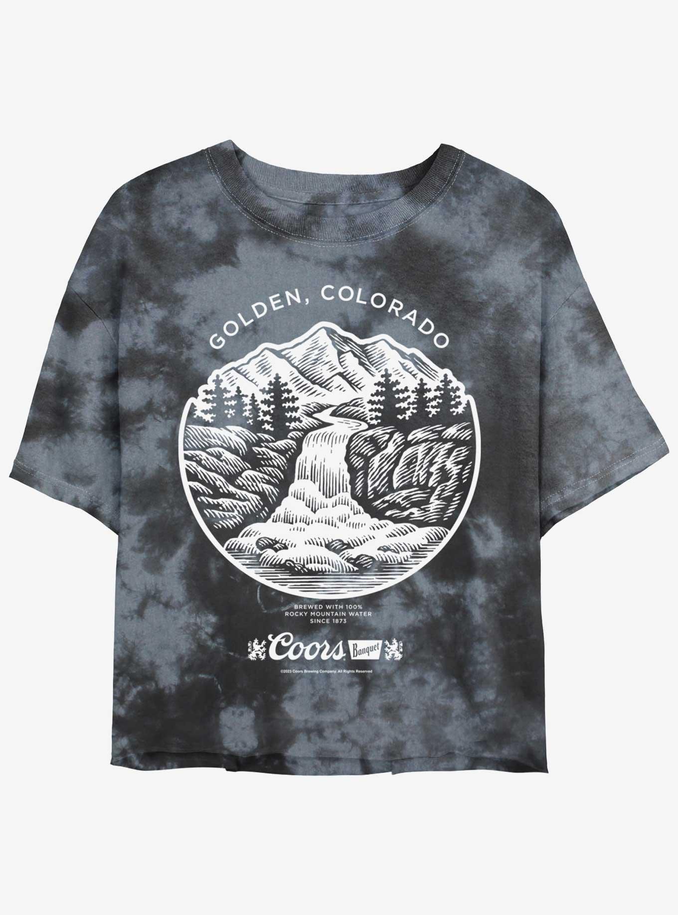 Coors Brewing Company Golden Rocky Brew Girls Tie-Dye Crop T-Shirt, , hi-res
