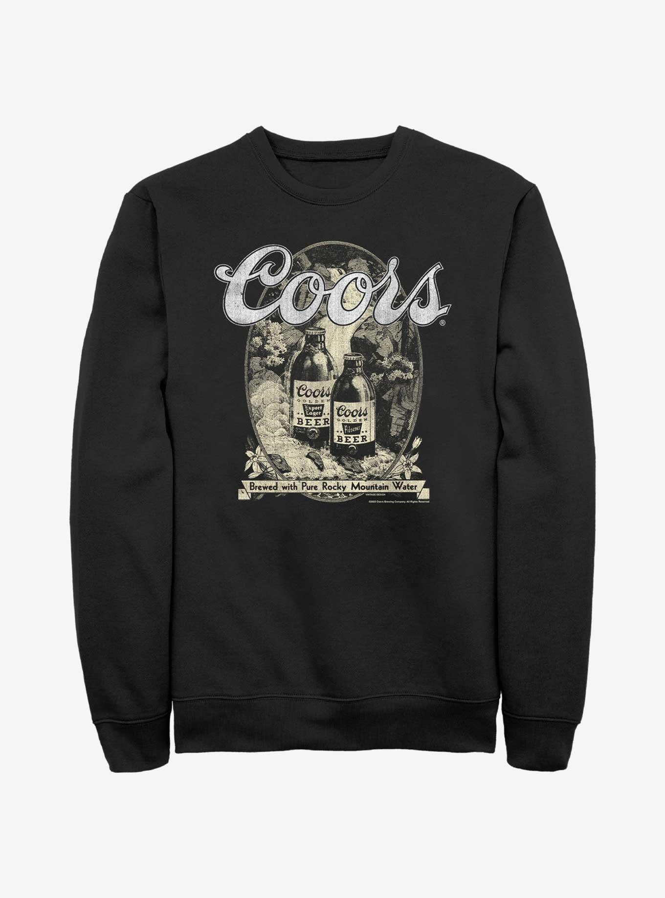 Coors Brewing Company Vintage Banquet Sweatshirt, BLACK, hi-res