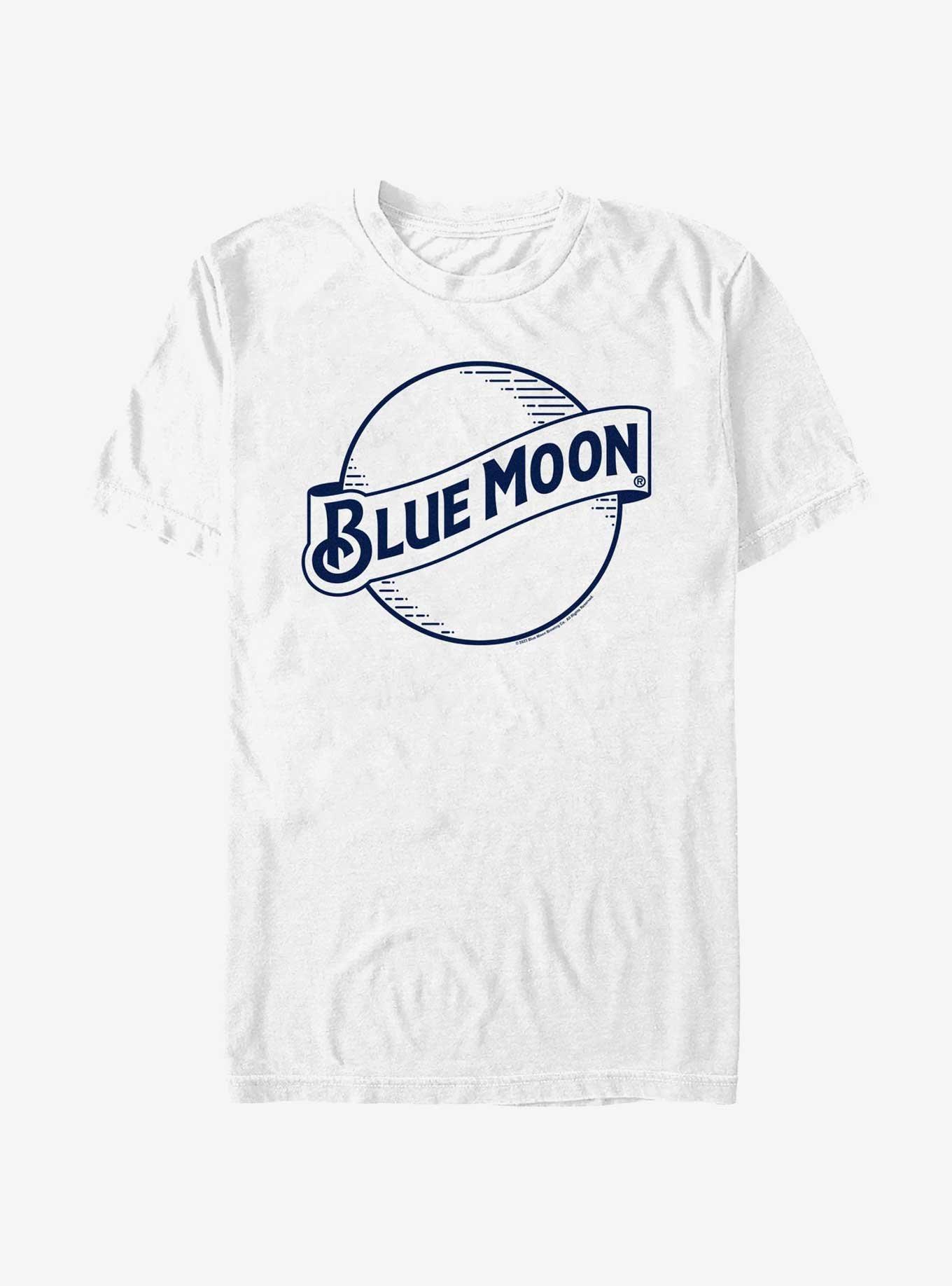 Coors Brewing Company Blue Moon Logo T-Shirt, WHITE, hi-res