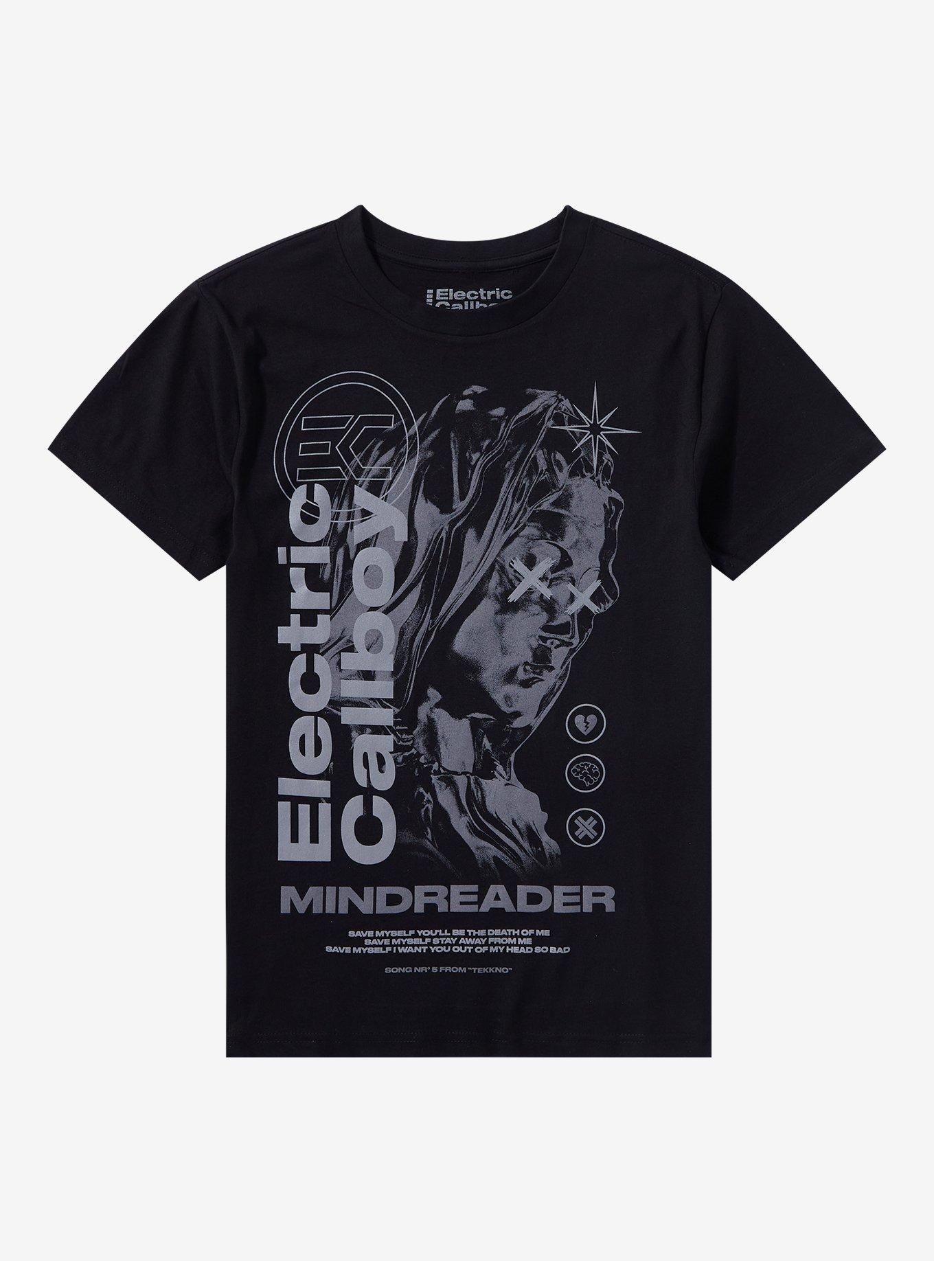Electric Callboy Mindreader Lyrics Boyfriend Fit Girls T-Shirt, BLACK, hi-res