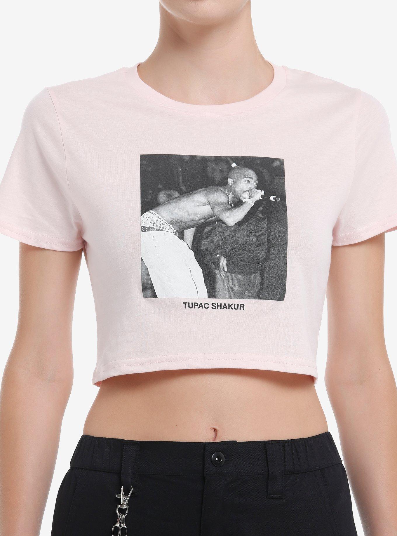 Tupac Black & White Portrait Girls Baby T-Shirt, , hi-res