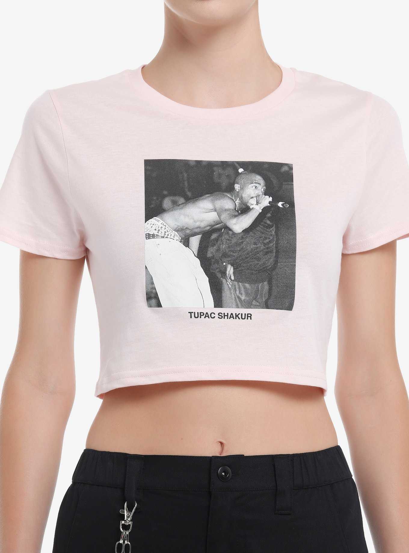Tupac Black & White Portrait Girls Baby T-Shirt, , hi-res