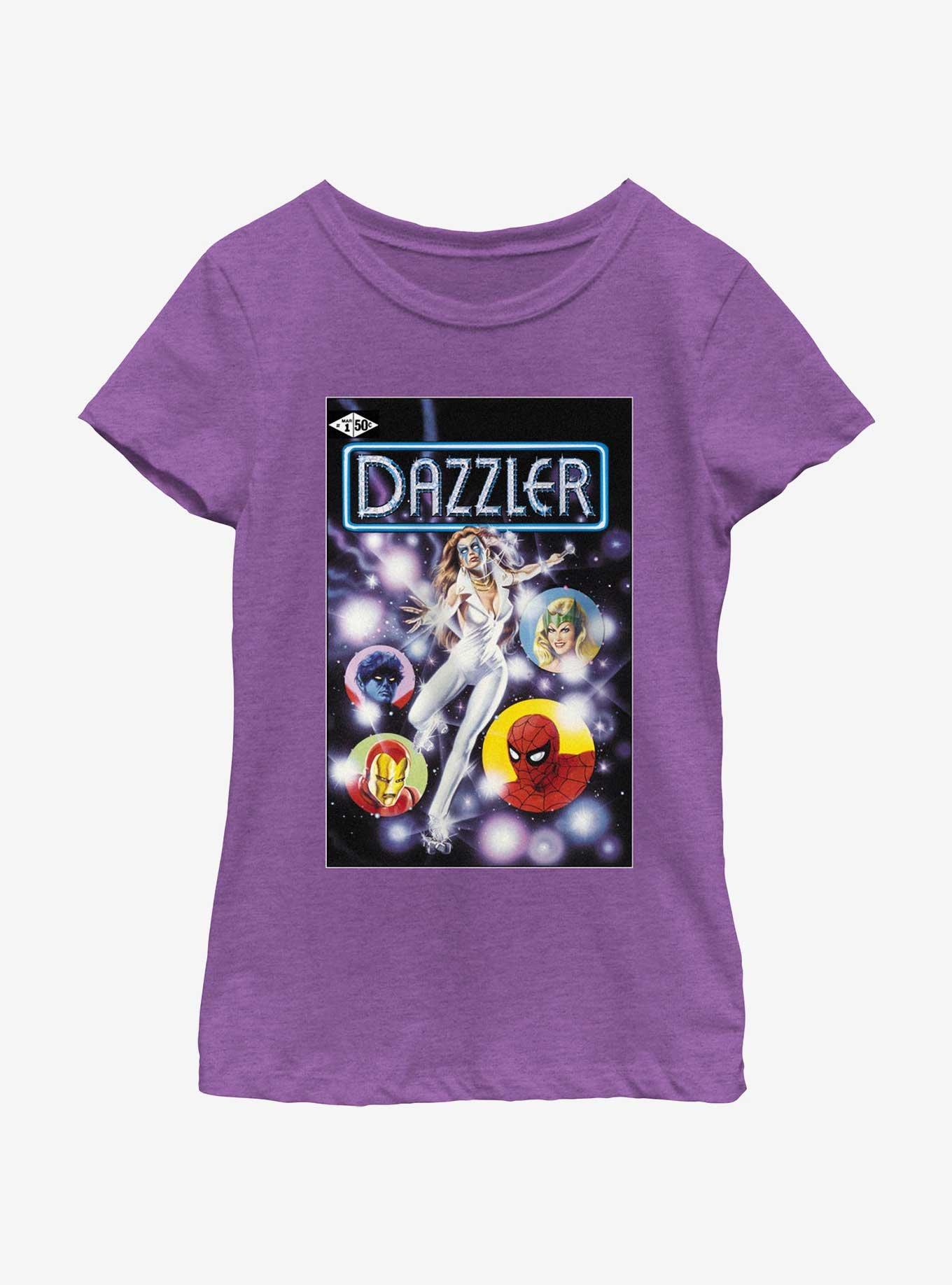 Marvel Dazzler Light Power Youth Girls T-Shirt, PURPLE BERRY, hi-res