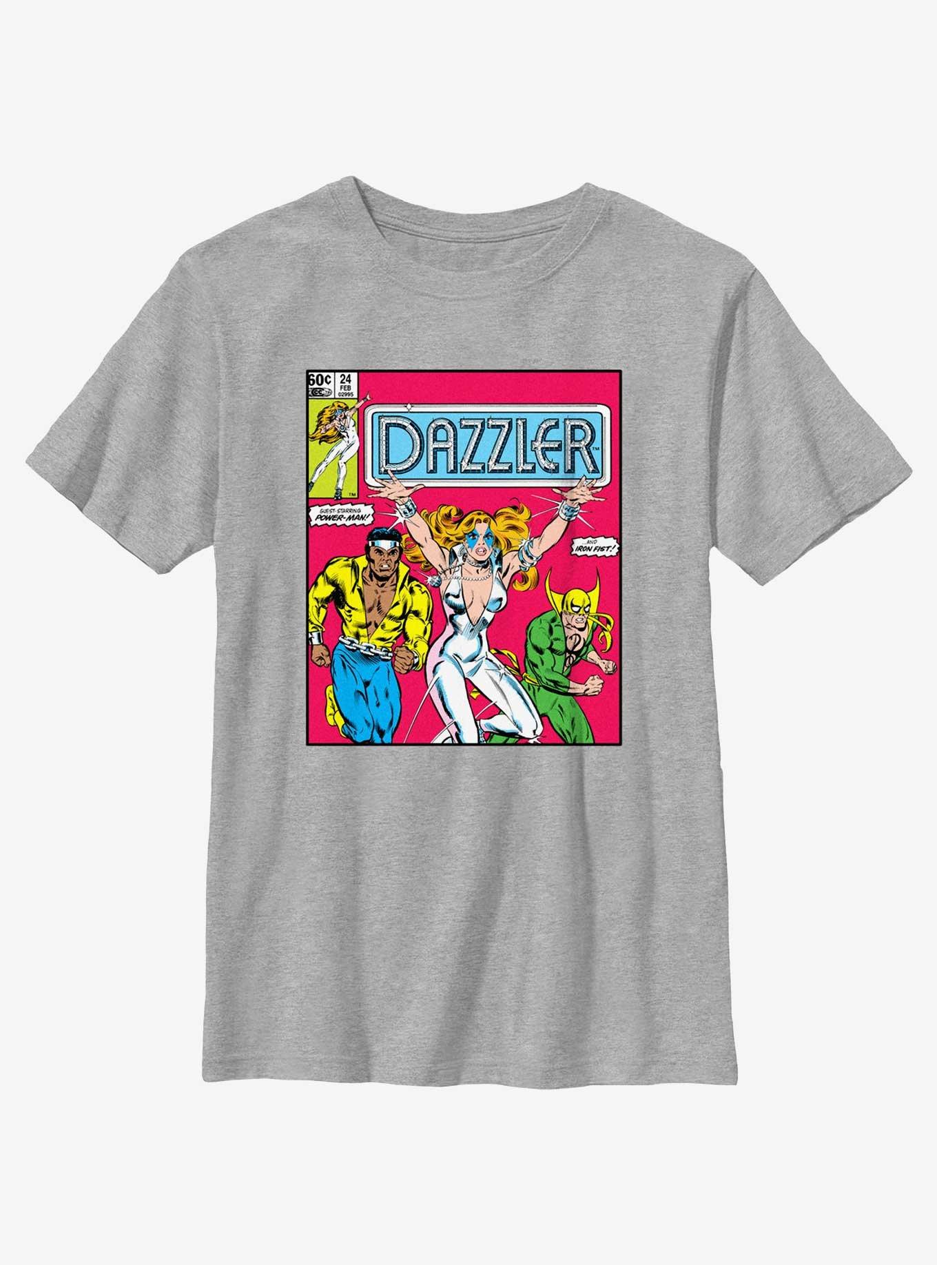 Marvel Dazzler Iron Fist And  Luke Cage Youth T-Shirt, ATH HTR, hi-res