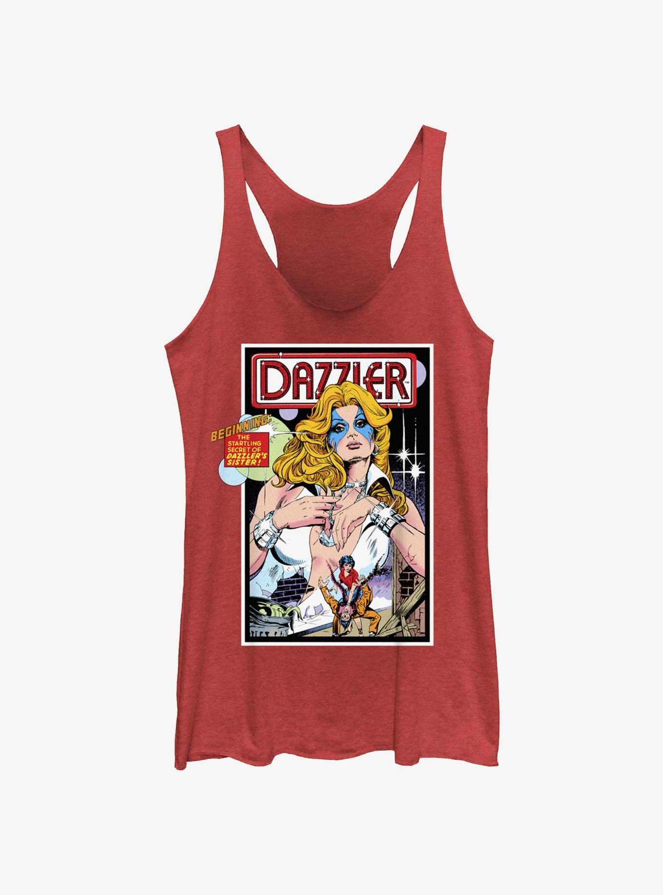 Marvel Dazzler Secret Of Dazzlers Sister Womens Tank Top, RED HTR, hi-res