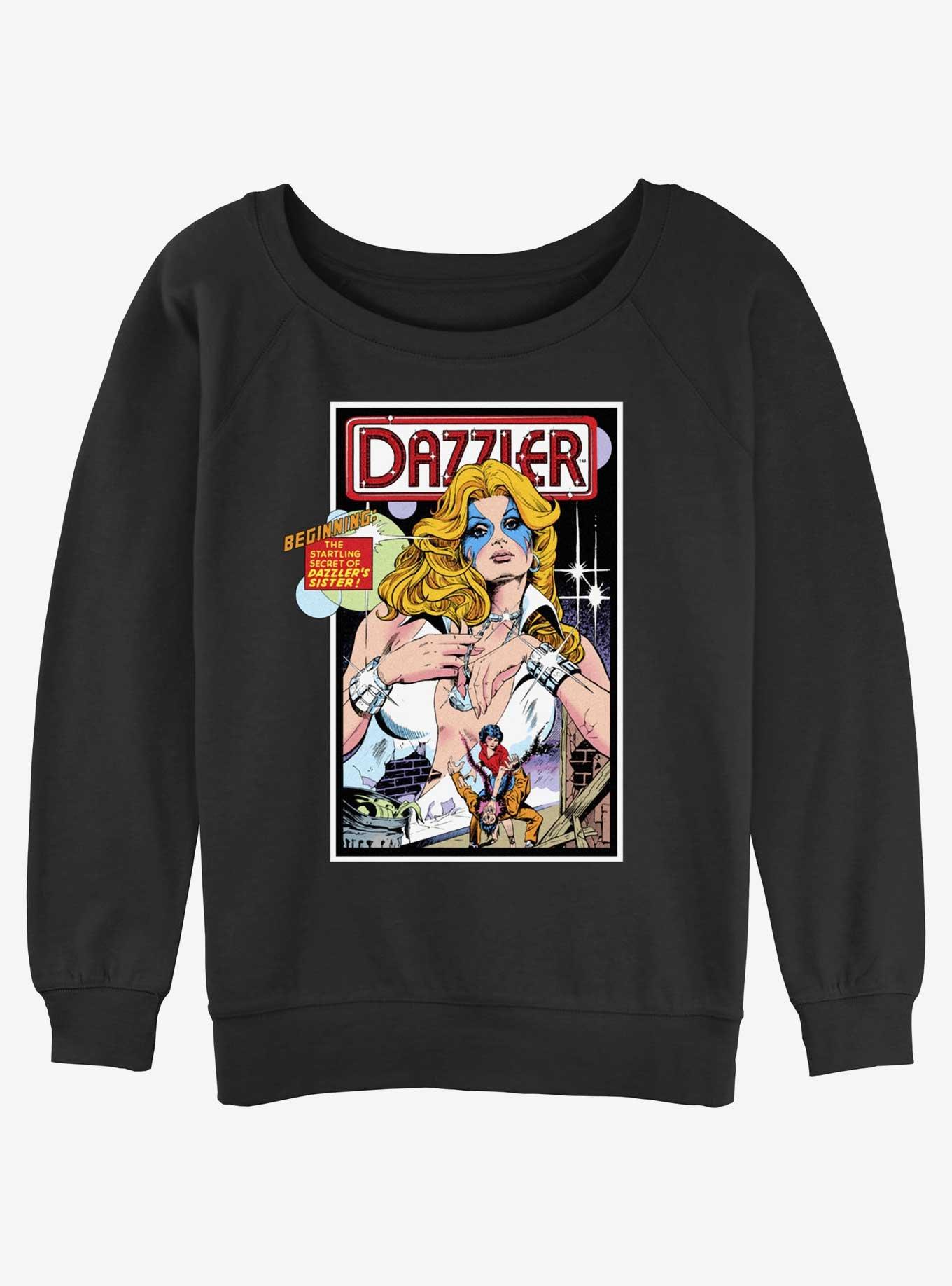 Marvel Dazzler Secret Of Dazzlers Sister Womens Slouchy Sweatshirt, BLACK, hi-res