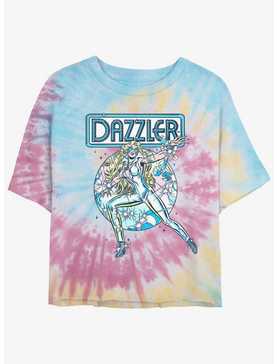 Marvel Dazzler Sparkle Womens Tie-Dye Crop T-Shirt, , hi-res
