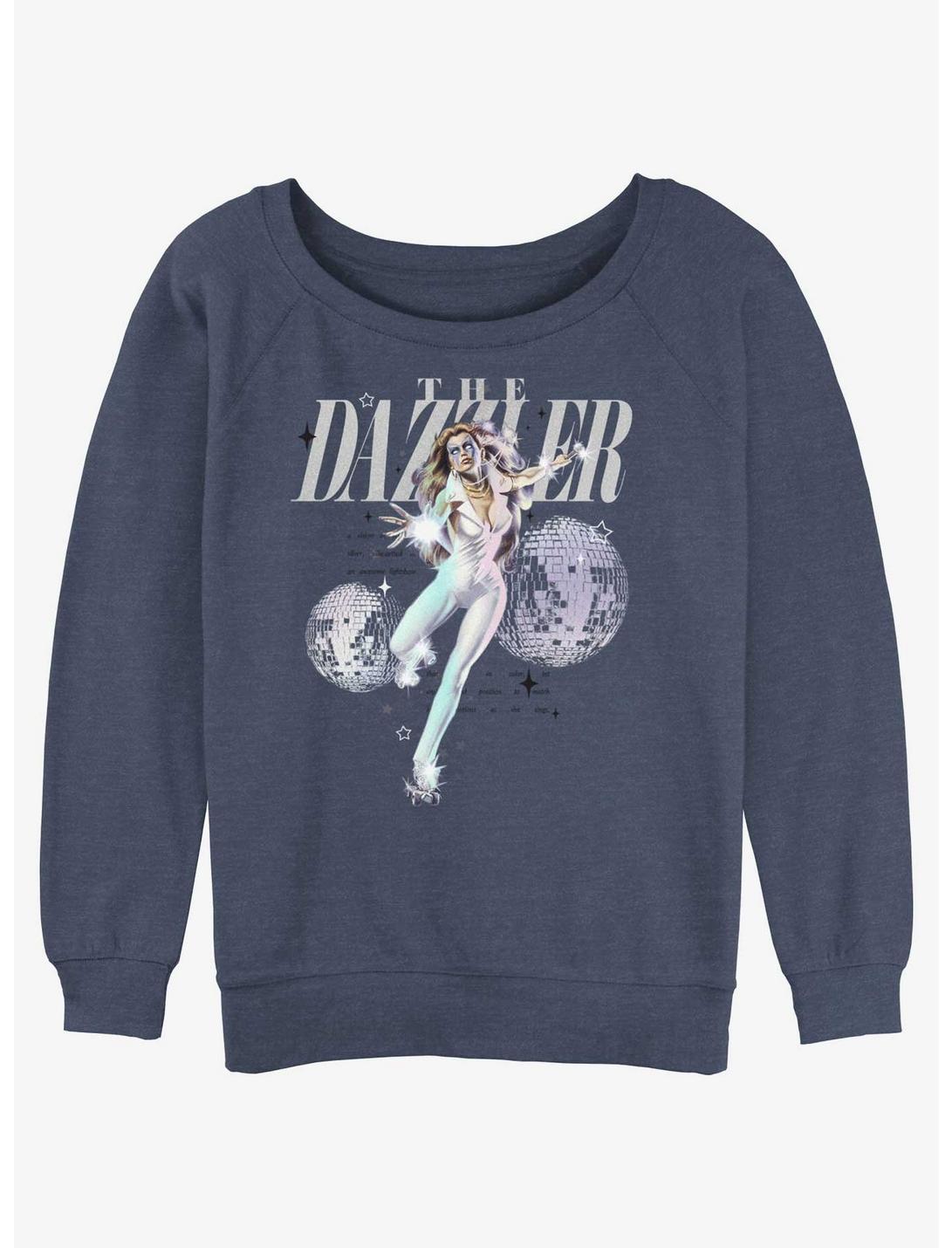 Marvel Dazzler Daze Womens Slouchy Sweatshirt, BLUEHTR, hi-res
