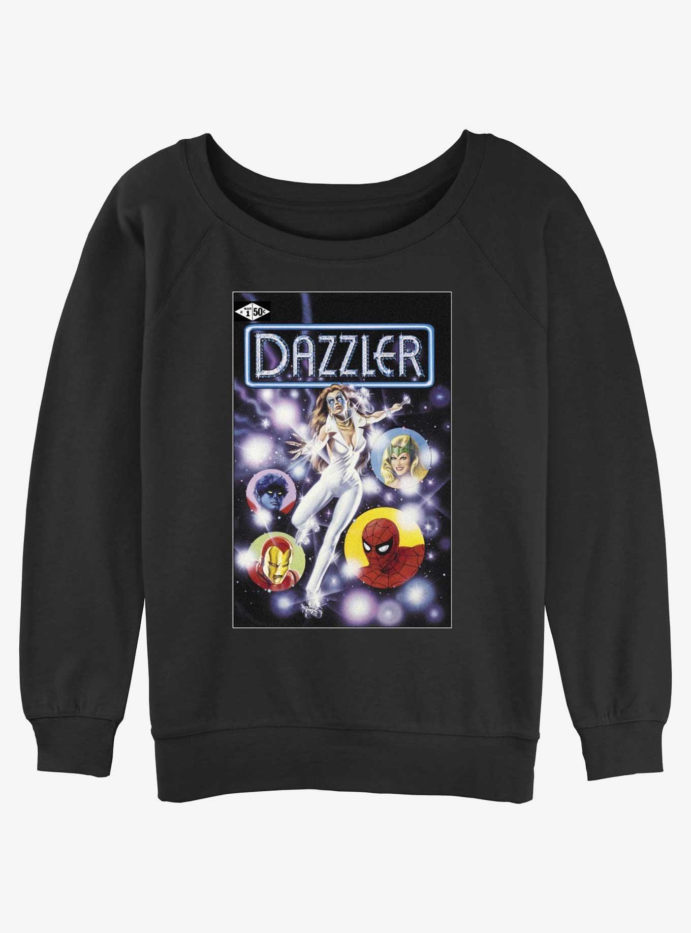 Marvel Dazzler Light Power Womens Slouchy Sweatshirt, BLACK, hi-res